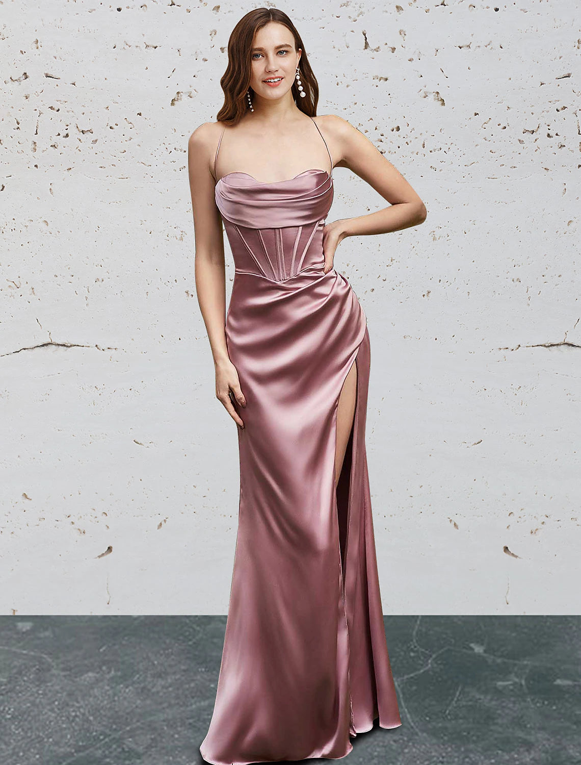Wholesale  Mermaid / Trumpet Prom Dresses Vintage Dress Prom Floor Length Sleeveless Sweetheart Bridesmaid Dress Charmeuse Backless with Slit