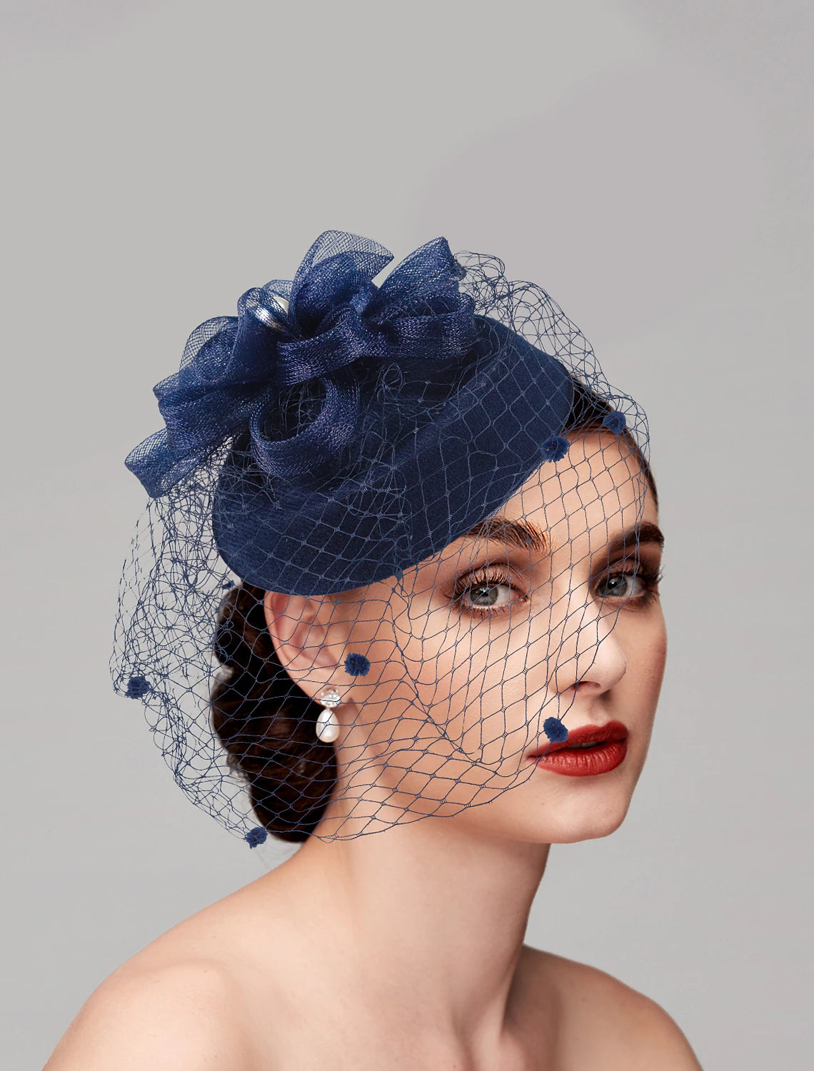 Wholesale Fascinators Hats Headpiece Feathers Net Pillbox Hat Wedding Valentine's Day Valentine Horse Race Ladies Day With Feather Cap Headpiece Headwear