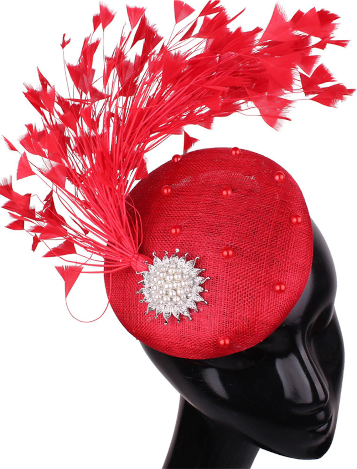 Wholesale Fascinators Hats Headpiece Flax Formal Kentucky Derby Horse Race Ladies Day Cocktail Fashion Glam Elegant With Feather Headpiece Headwear