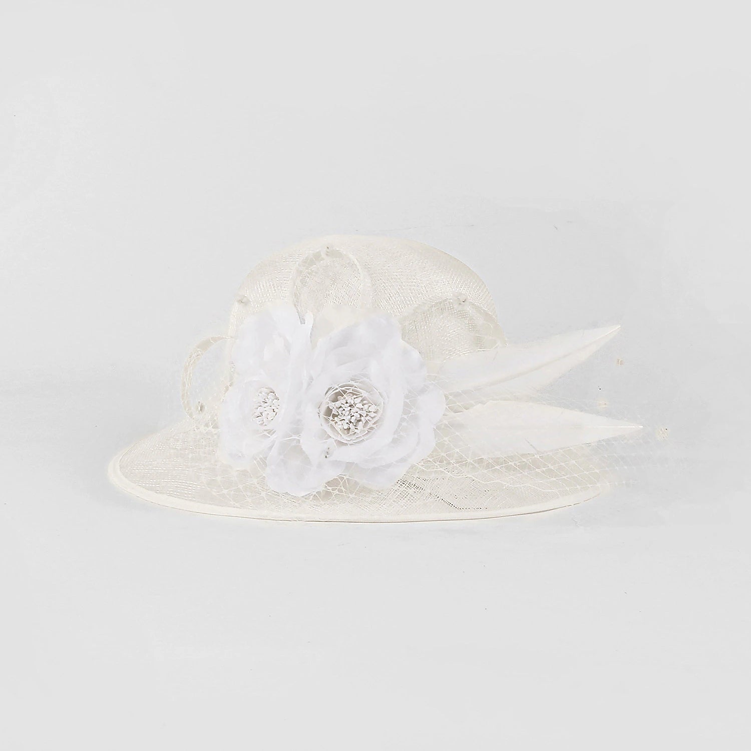 Wholesale Artistic / Retro Elegant Sinamay / Abaca Fascinators / Hats with Feather / Flower / Tulle 1PC Fall Wedding / Party / Evening / Melbourne Cup Headpiece