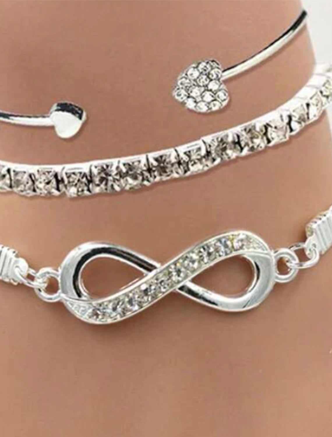 Wholesale 3pcs Women's Cuff Bracelet Bracelet Classic Precious Vintage Personalized Alloy Bracelet Jewelry Silver / Golden / Rose Gold For Gift Festival