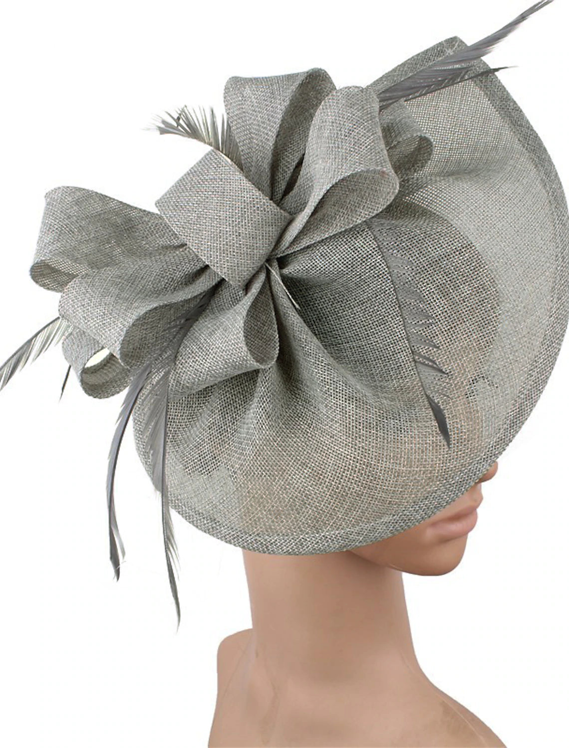 Wholesale Fascinators Faux Linen Kentucky Derby Horse Race Cocktail Royal Astcot Retro Elegant With Feather Bowknot Headpiece Headwear