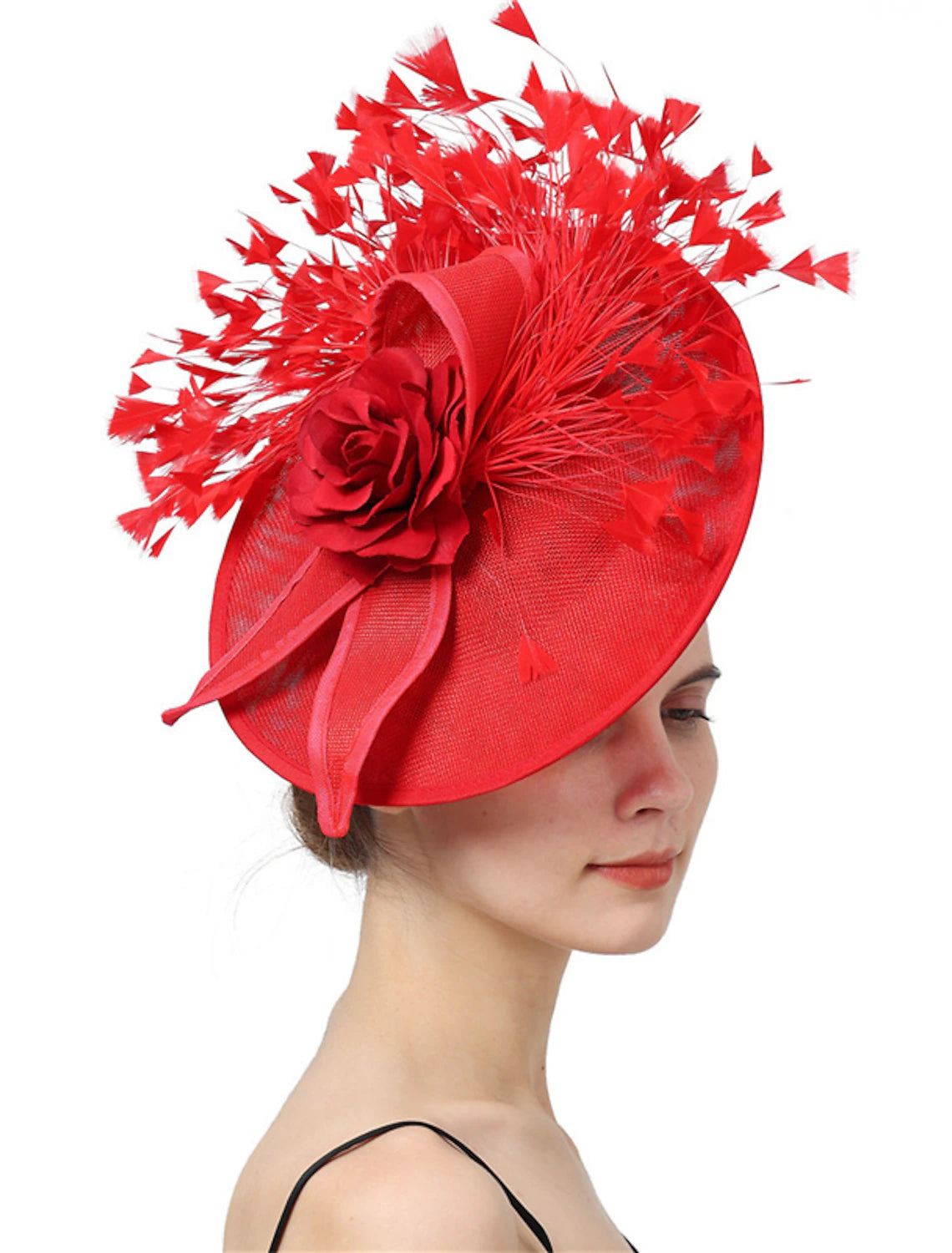 Wholesale Fascinators Sinamay Wedding Kentucky Derby Cocktail Retro Bridal With Feather Floral Headpiece Headwear