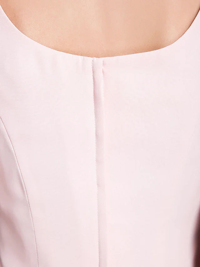 Wholesale Mermaid / Trumpet Mother of the Bride Dress Convertible Dress Scoop Neck Floor Length Chiffon Long Sleeve Wrap Included with Sash / Ribbon