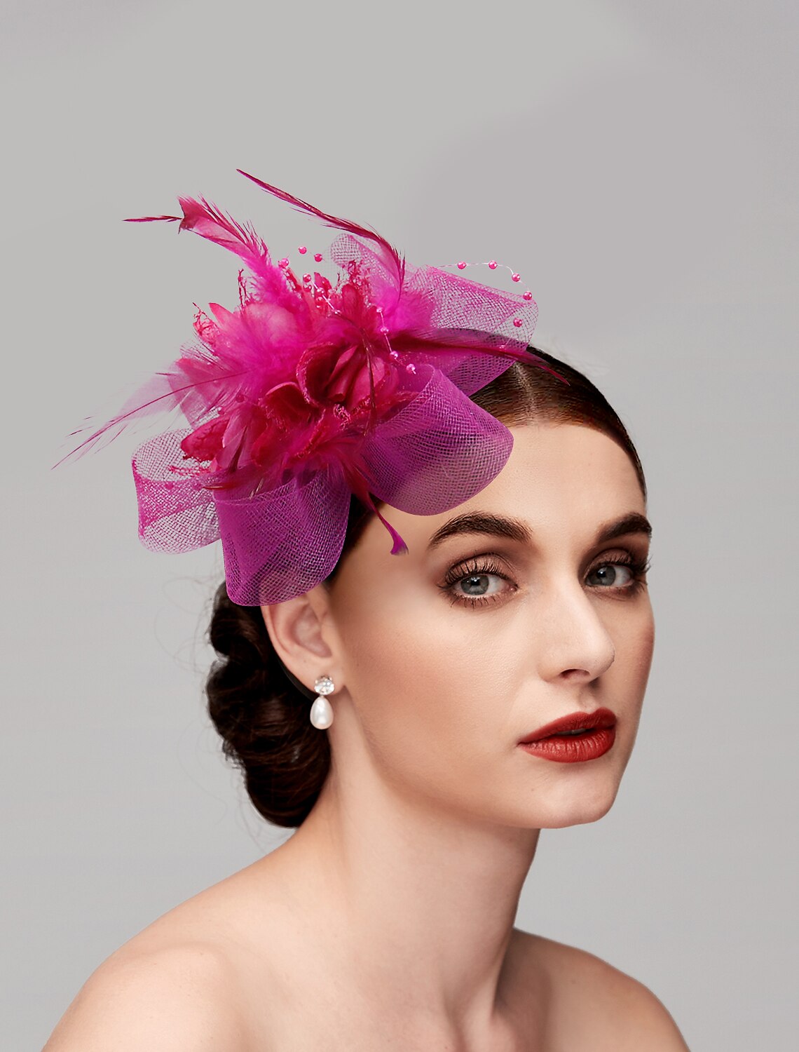 Wholesale Tulle / Feather / Net Headbands / Fascinators / Hats with 1 Piece Wedding / Special Occasion / Tea Party Headpiece