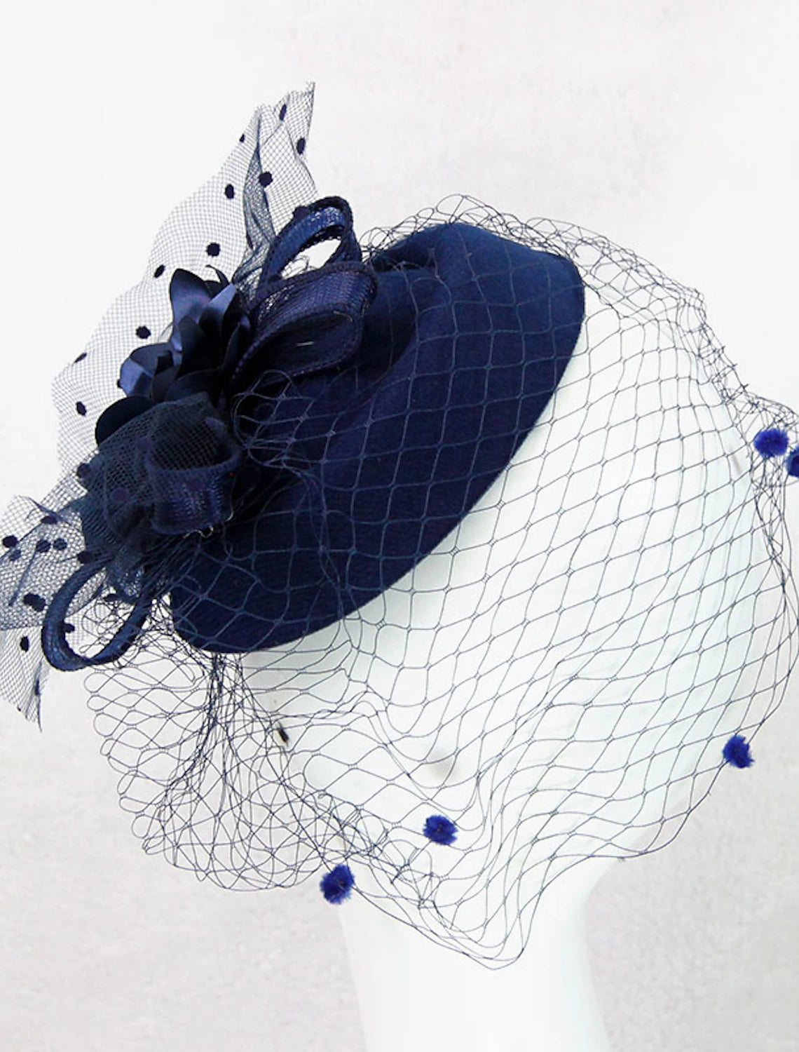 Wholesale Fascinators Kentucky Derby Hat Headwear Headpiece Net Veil Hat Wedding Ladies Day Cocktail Royal Astcot With Cap Floral Headpiece Headwear