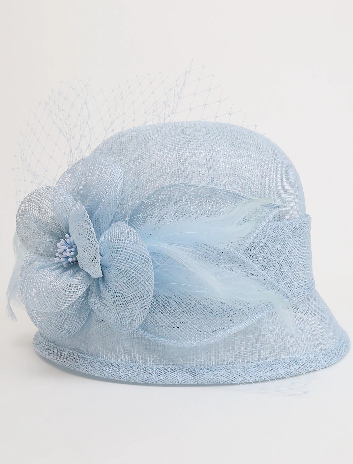 Wholesale Fascinators Hats 100% Linen Bucket Hat Melbourne Cup Elegant Romantic Wedding With Feather Headpiece Headwear