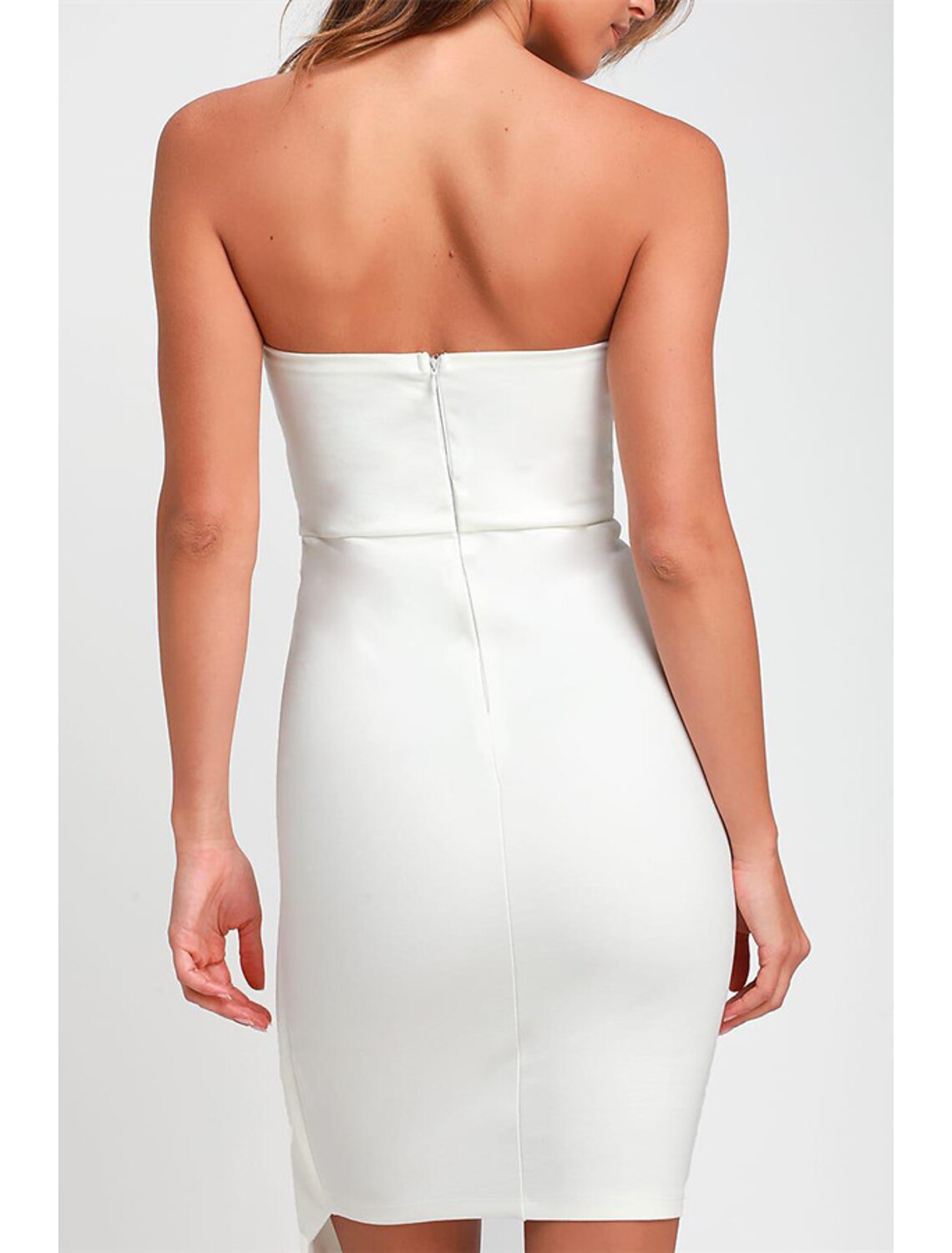 Wholesale Sheath / Column Sexy bodycon Graduation Party Wear Dress Strapless Sleeveless Short / Mini Stretch Fabric with Pure Color