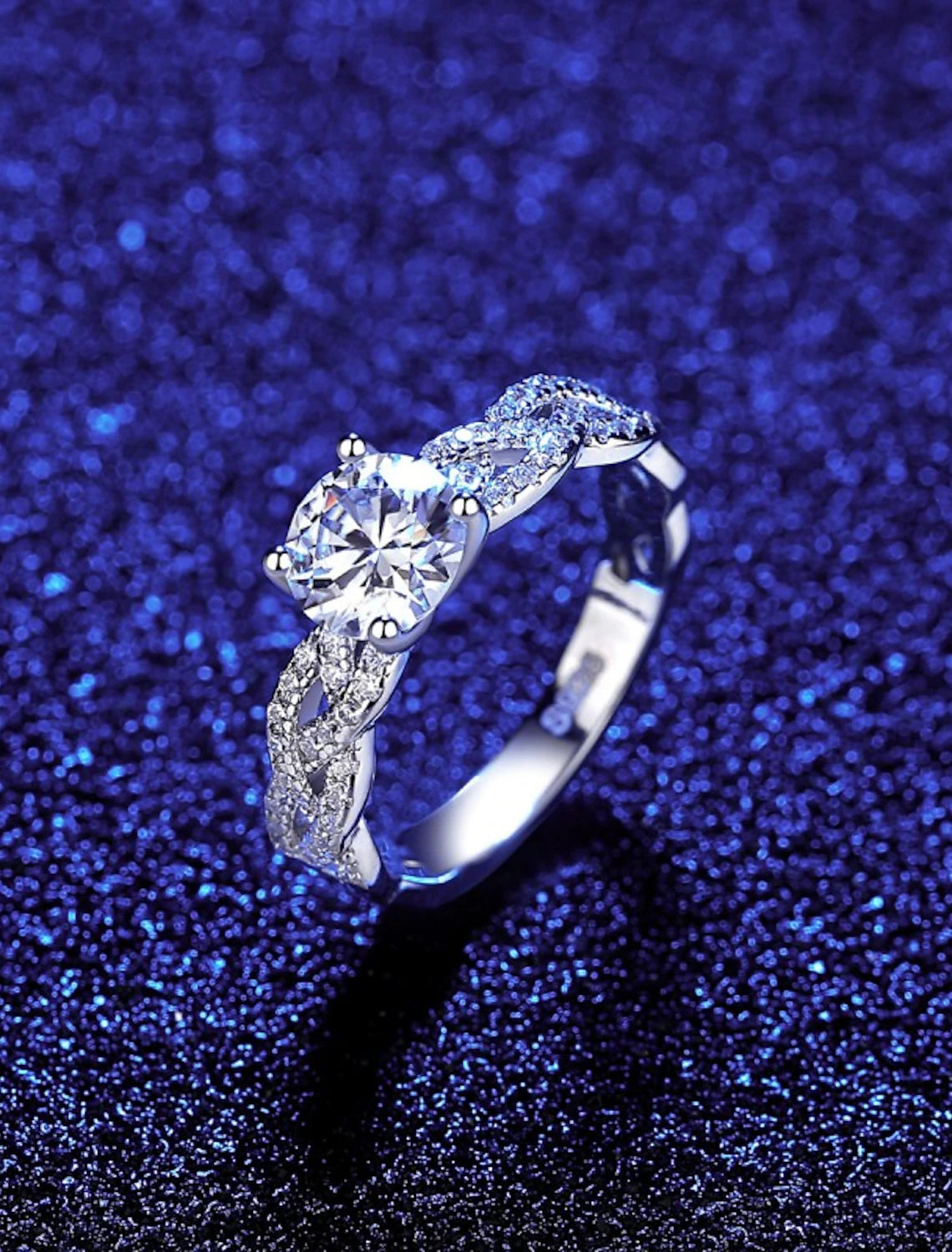 Wholesale Wedding Ring Wedding Classic Silver S925 Sterling Silver Precious Stylish Simple 1PC Moissanite