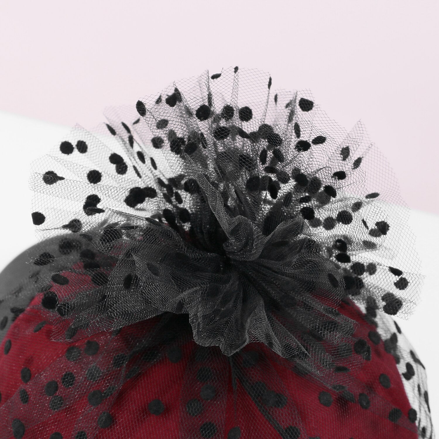 Wholesale Hats Fiber Sun Hat Veil Hat Casual Holiday Simple Retro With Polka Dot Tulle Headpiece Headwear