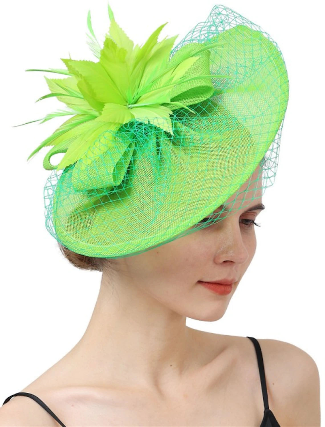 Wholesale Fascinators Hats Headpiece Sinamay Formal Kentucky Derby Horse Race Ladies Day Church Elegant Lady British With Feather Tulle Headpiece Headwear