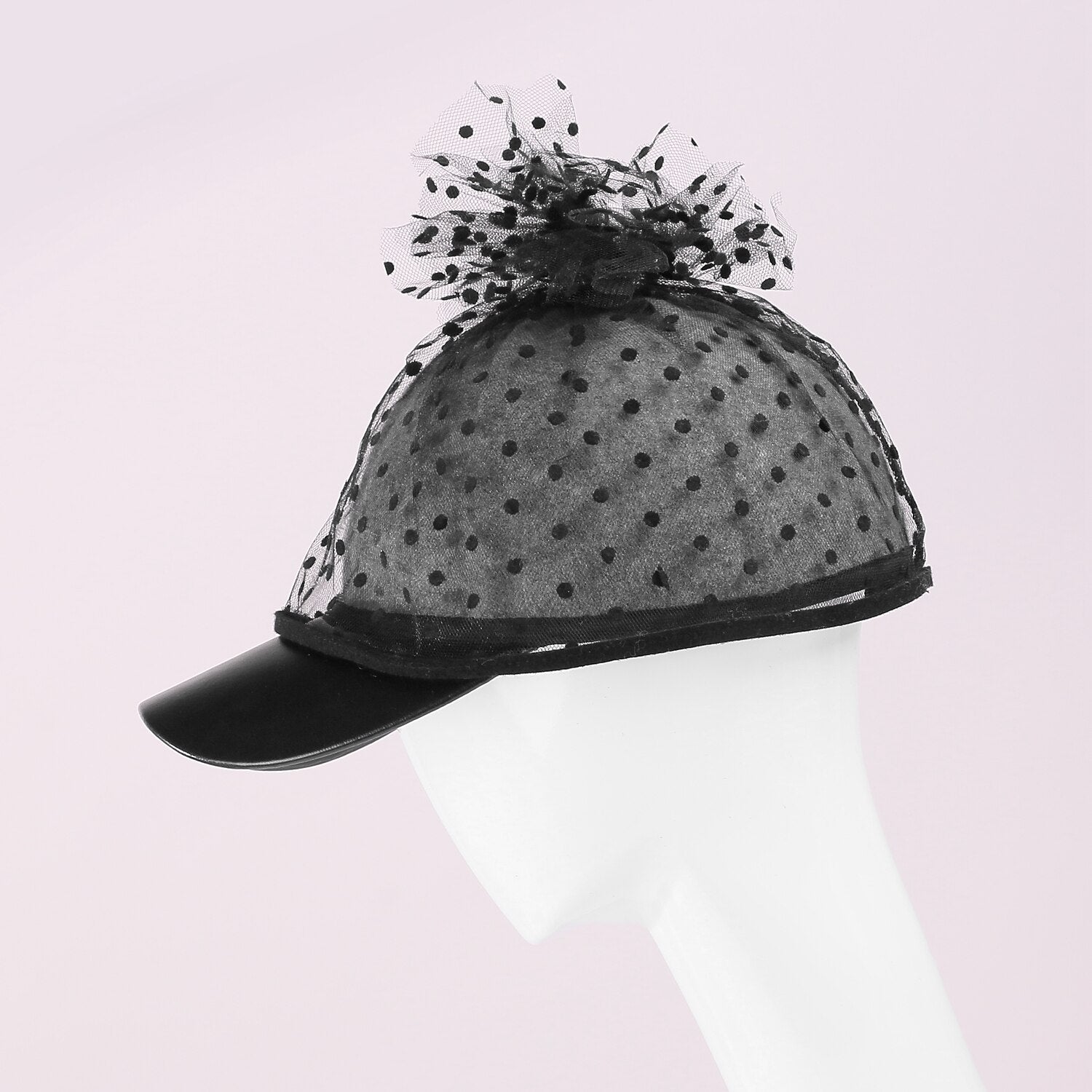 Wholesale Hats Fiber Sun Hat Veil Hat Casual Holiday Simple Retro With Polka Dot Tulle Headpiece Headwear