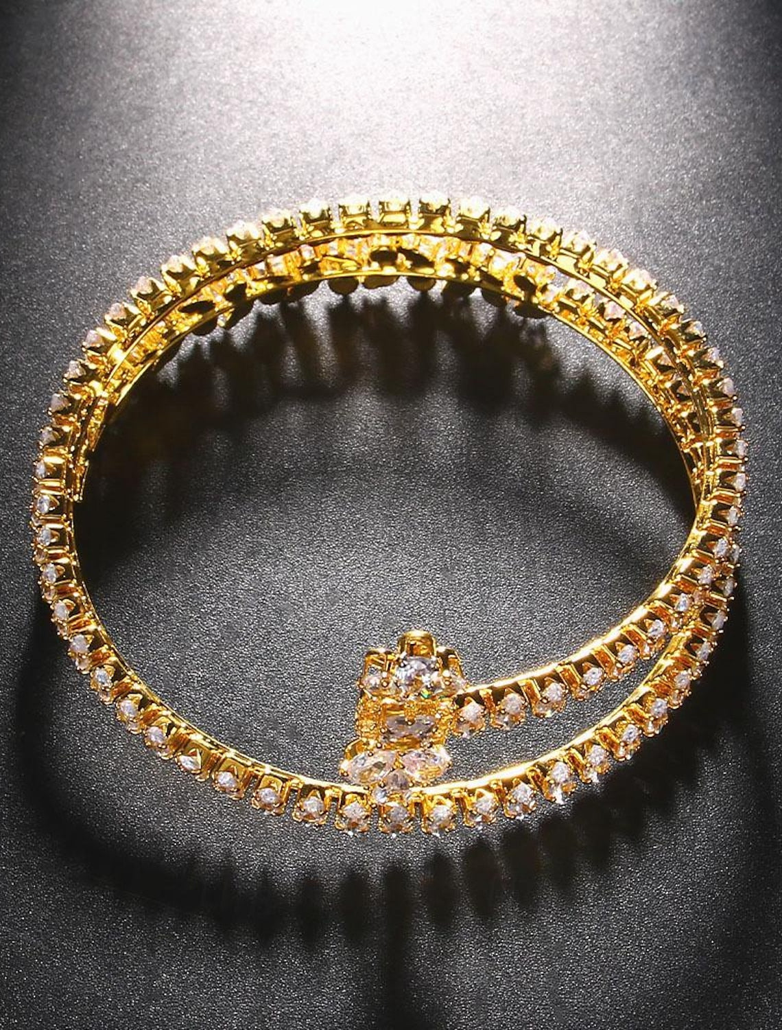 Wholesale Women's Tennis Bracelet Layered Precious Fashion Luxury Rhinestone Bracelet Jewelry Silver / Gold For Gift Engagement