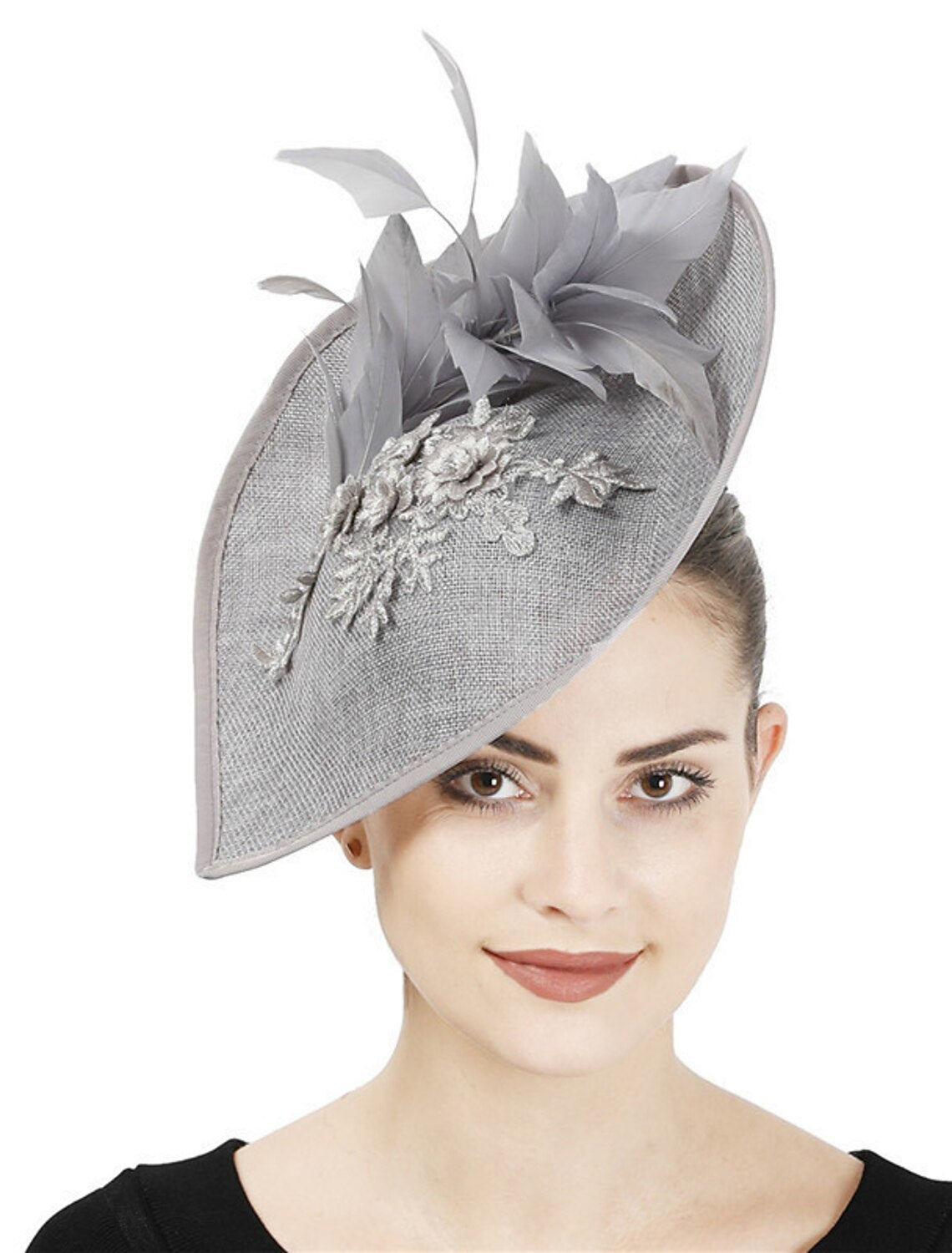 Wholesale Fascinators Hats Headpiece Sinamay Formal Wedding Kentucky Derby Horse Race Church Glam Retro Elegant With Feather Headpiece Headwear
