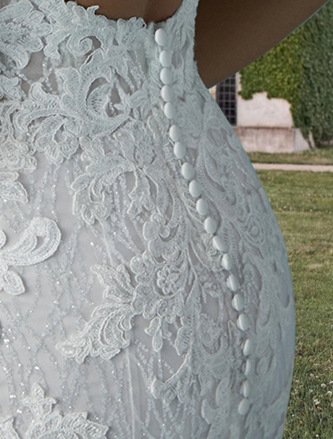 Wholesale Engagement Formal Wedding Dresses Two Piece Sweetheart Strapless Court Train Lace Bridal Gowns With Sequin Appliques