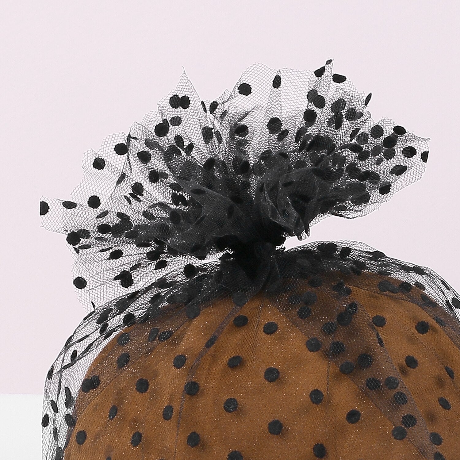 Wholesale Hats Fiber Sun Hat Veil Hat Casual Holiday Simple Retro With Polka Dot Tulle Headpiece Headwear