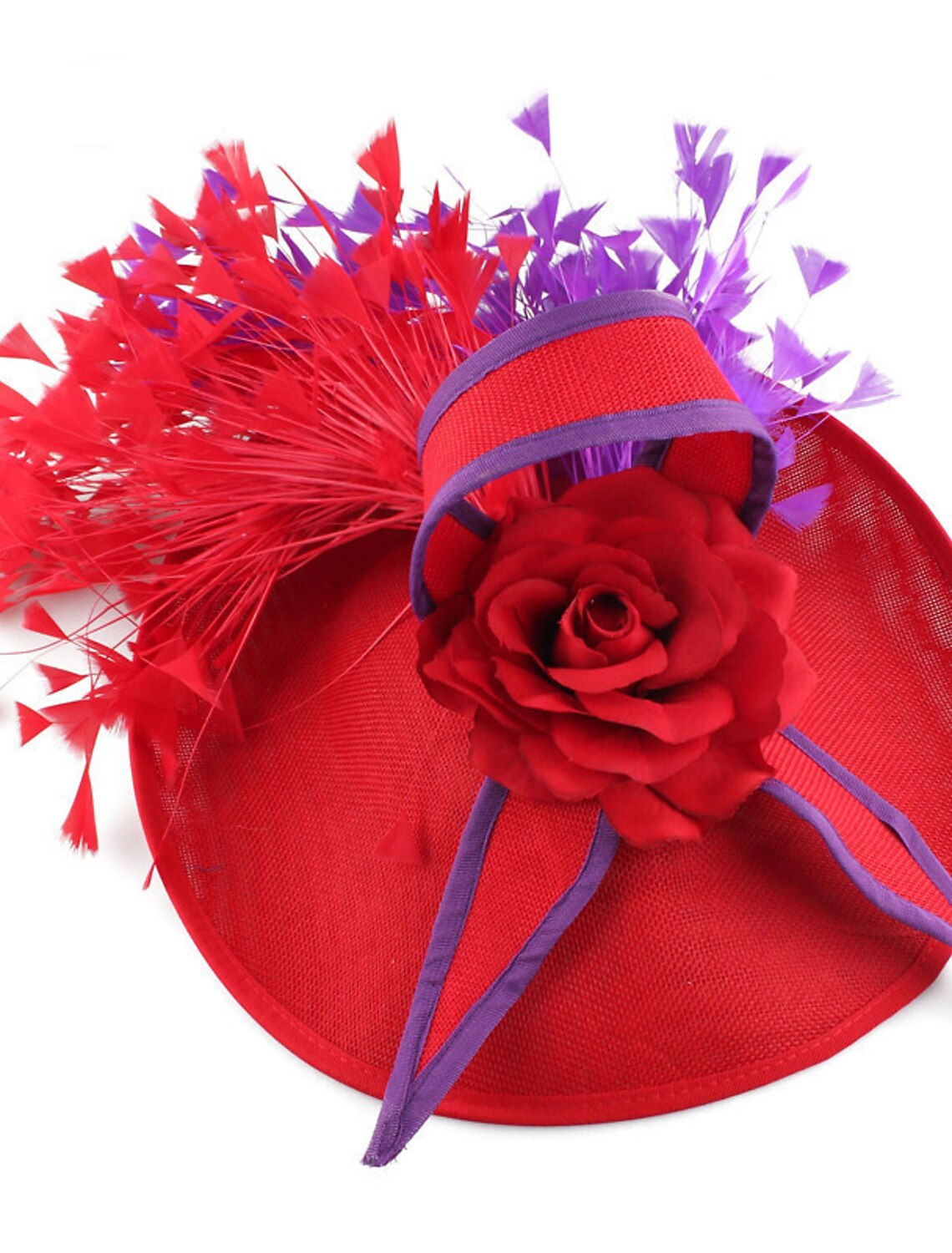 Wholesale Fascinators Sinamay Wedding Kentucky Derby Cocktail Retro Bridal With Feather Floral Headpiece Headwear