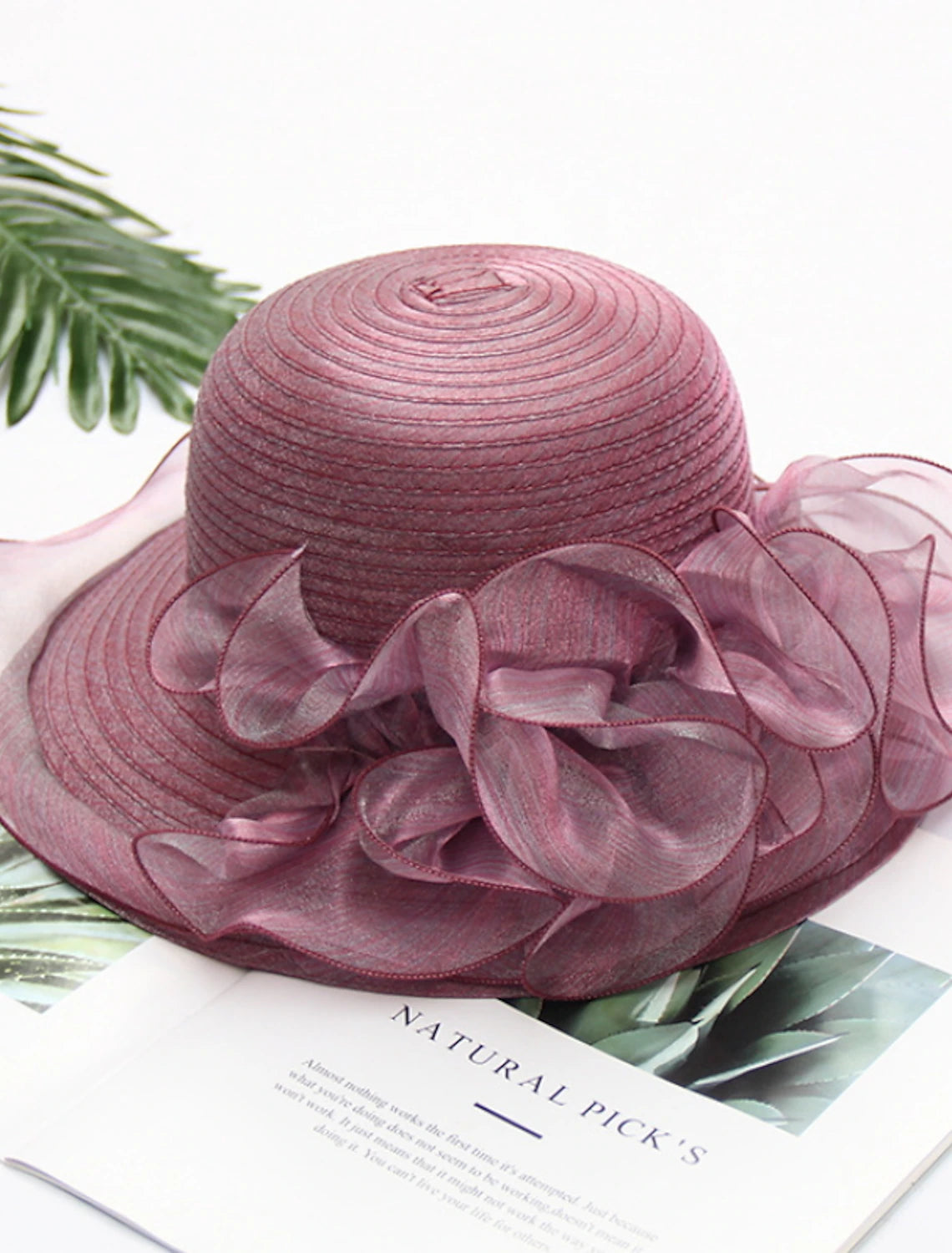 Wholesale Hats Net Sun Hat Casual Holiday Valentine's Day Valentine Melbourne Cup Fashion With Flower Headpiece Headwear