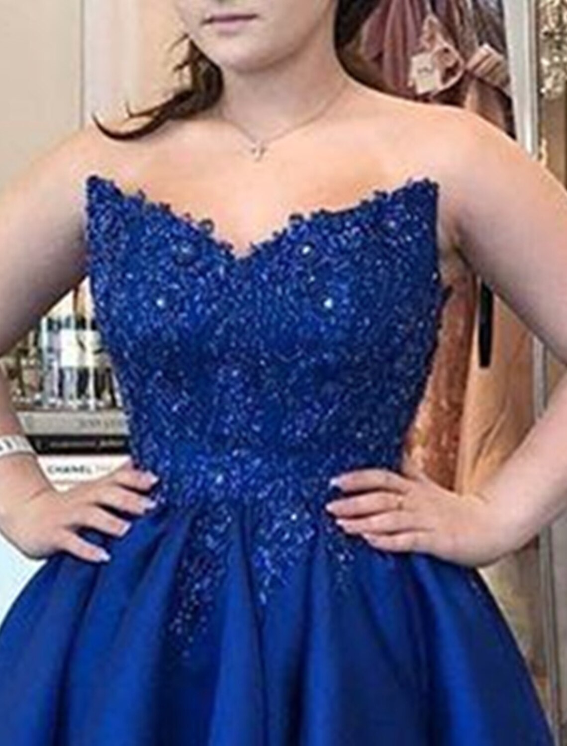 Wholesale A-Line Homecoming Dresses High Low Dress Holiday Graduation Asymmetrical Sleeveless Strapless Satin with Pleats Appliques