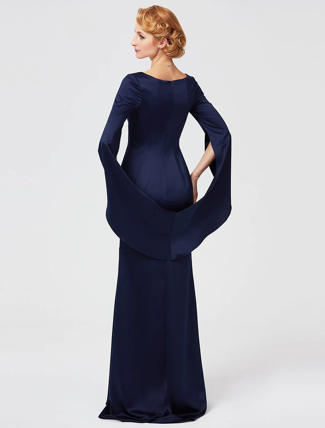 Wholesale Mermaid / Trumpet V Neck Floor Length Polyester Mother of the Bride Dress