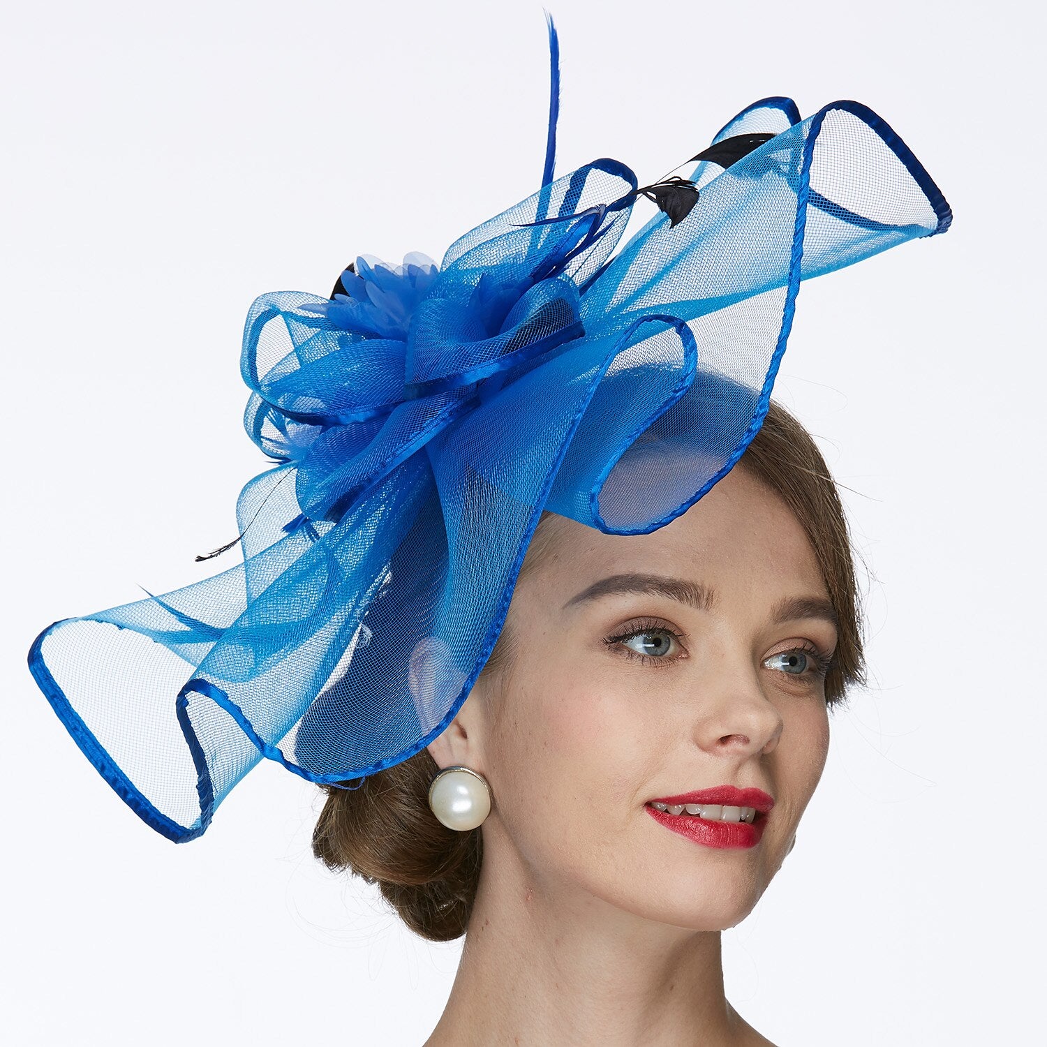 Wholesale Net Kentucky Derby Hat / Fascinators / Hats with 1 Piece Wedding / Special Occasion / Tea Party Headpiece
