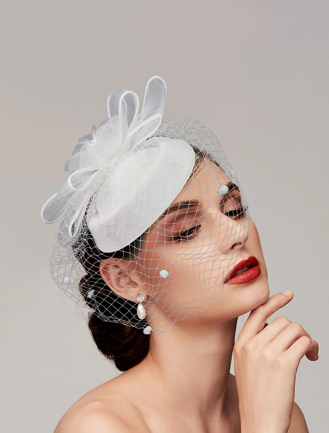 Wholesale Feathers / Net Fascinators / Hats / Headpiece with Feather / Cap / Flower 1 PC Wedding / Horse Race / Ladies Day Headpiece