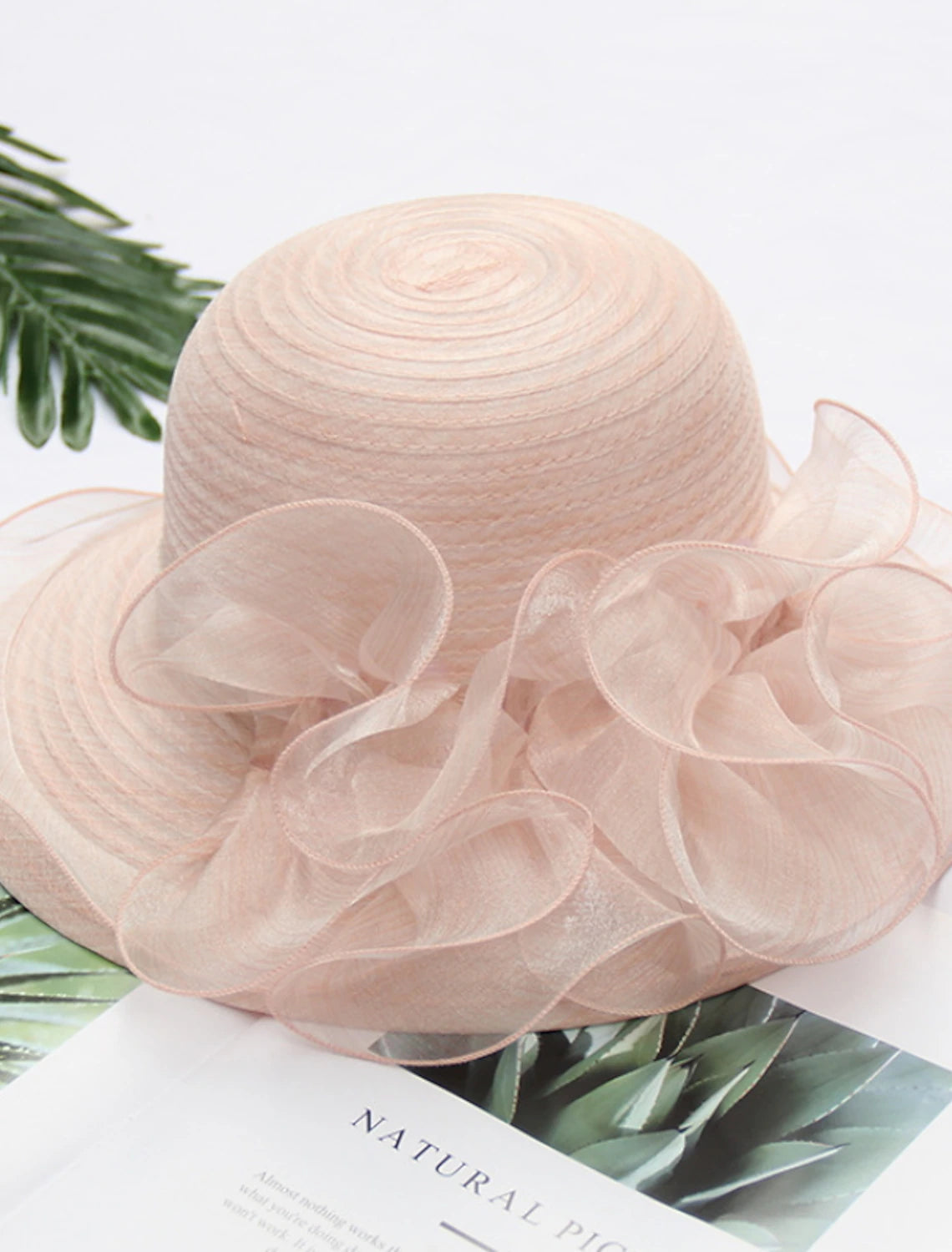 Wholesale Hats Net Sun Hat Casual Holiday Valentine's Day Valentine Melbourne Cup Fashion With Flower Headpiece Headwear