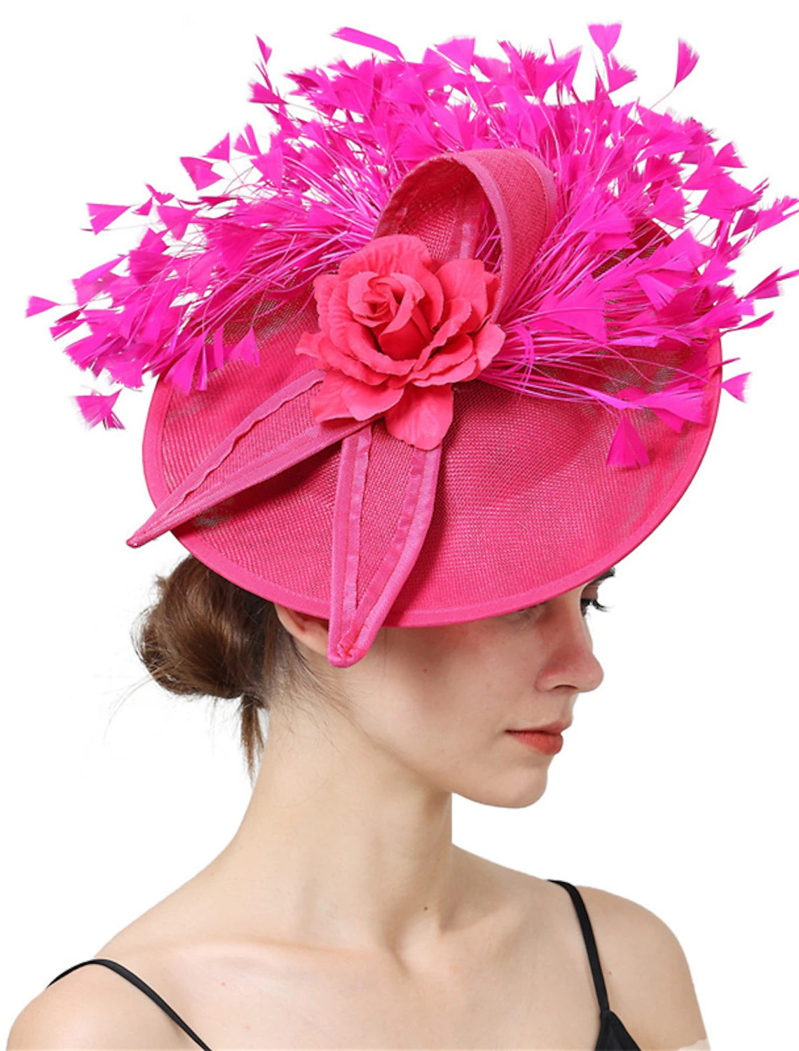 Wholesale Fascinators Sinamay Wedding Kentucky Derby Cocktail Retro Bridal With Feather Floral Headpiece Headwear