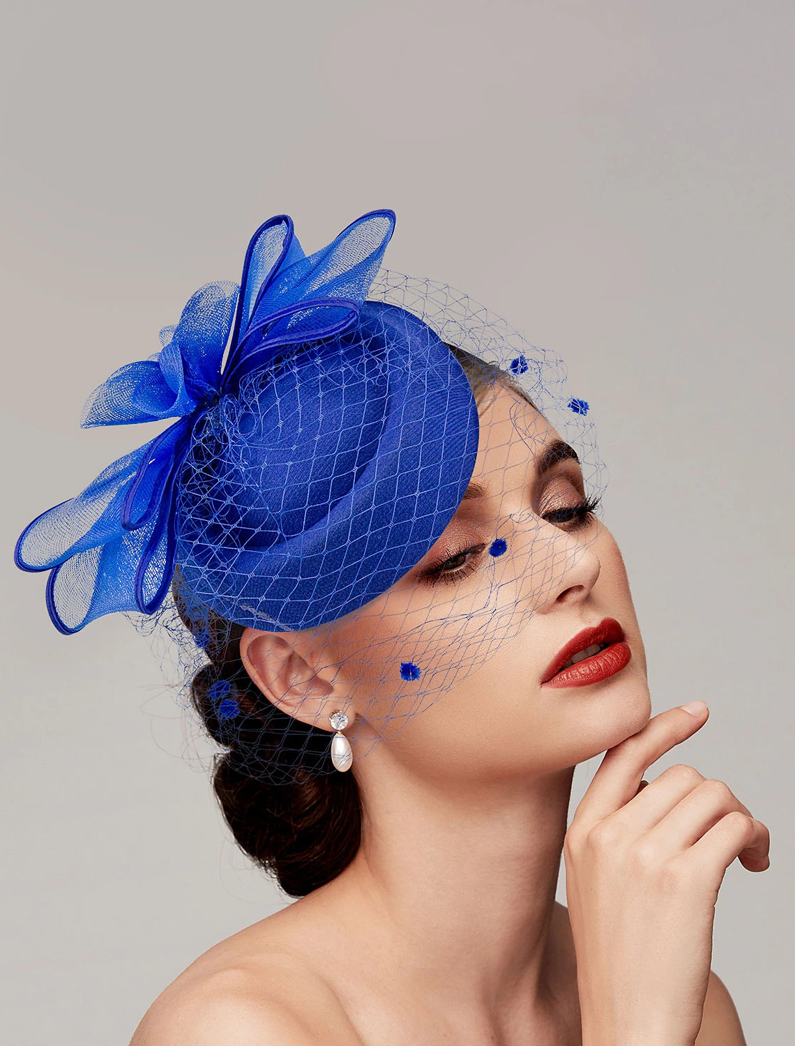 Wholesale Feathers / Net Fascinators / Hats / Headpiece with Feather / Cap / Flower 1 PC Wedding / Horse Race / Ladies Day Headpiece