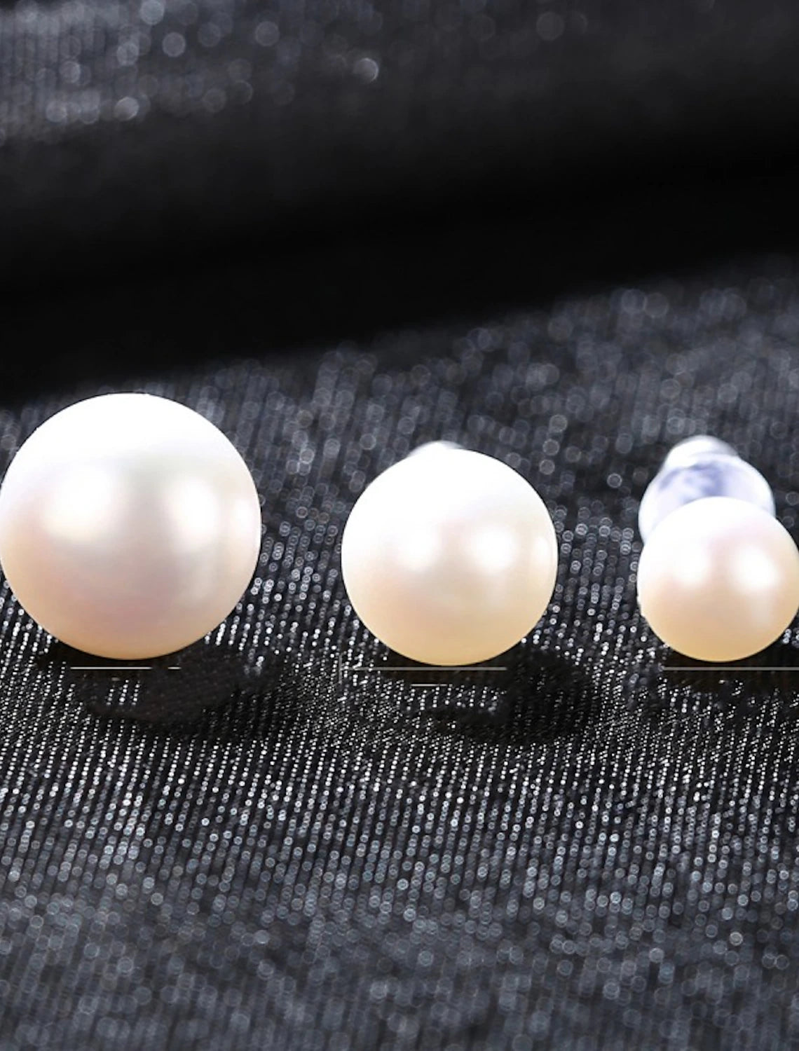 Wholesale Women's White Freshwater Pearl Stud Earrings Fine Jewelry Classic Precious Stylish Simple S925 Sterling Silver Earrings Jewelry White For Wedding Engagement 1 Pair