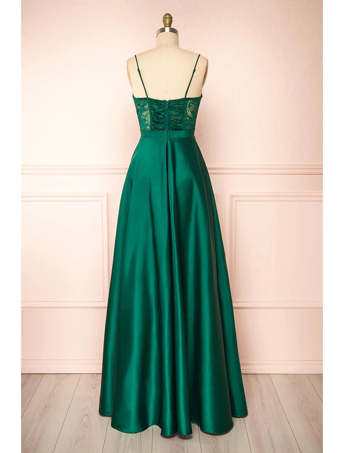 Wholesale  A-Line Prom Dresses See Through Dress Formal Prom Floor Length Sleeveless Sweetheart Satin Backless with Appliques