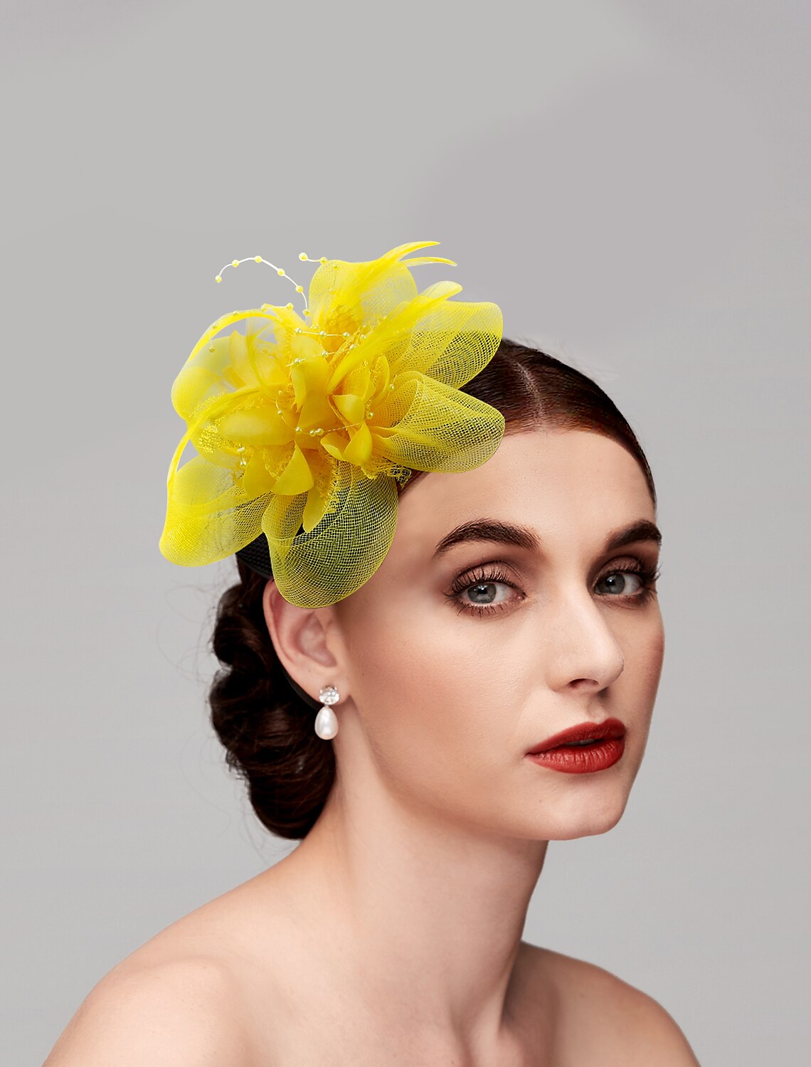 Wholesale Tulle / Feather / Net Headbands / Fascinators / Hats with 1 Piece Wedding / Special Occasion / Tea Party Headpiece