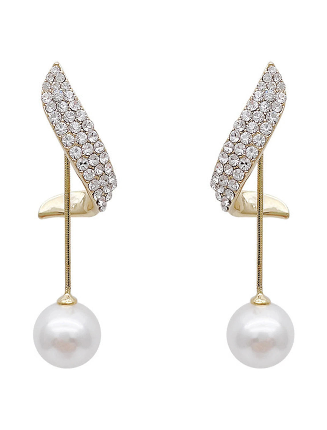 Wholesale Women's Pearl Drop Earrings Fine Jewelry Classic Precious Stylish Simple Earrings Jewelry White For Wedding Party 1 Pair