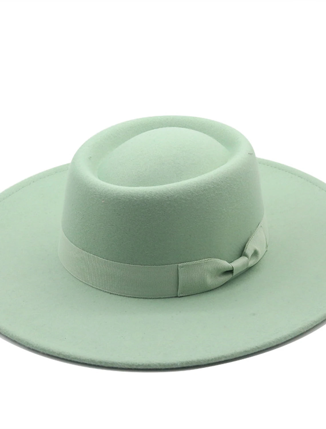 Wholesale Hats Flannel Bucket Hat Party / Evening Holiday Kentucky Derby Melbourne Cup Cocktail Simple Solid Color With Bowknot Headpiece Headwear