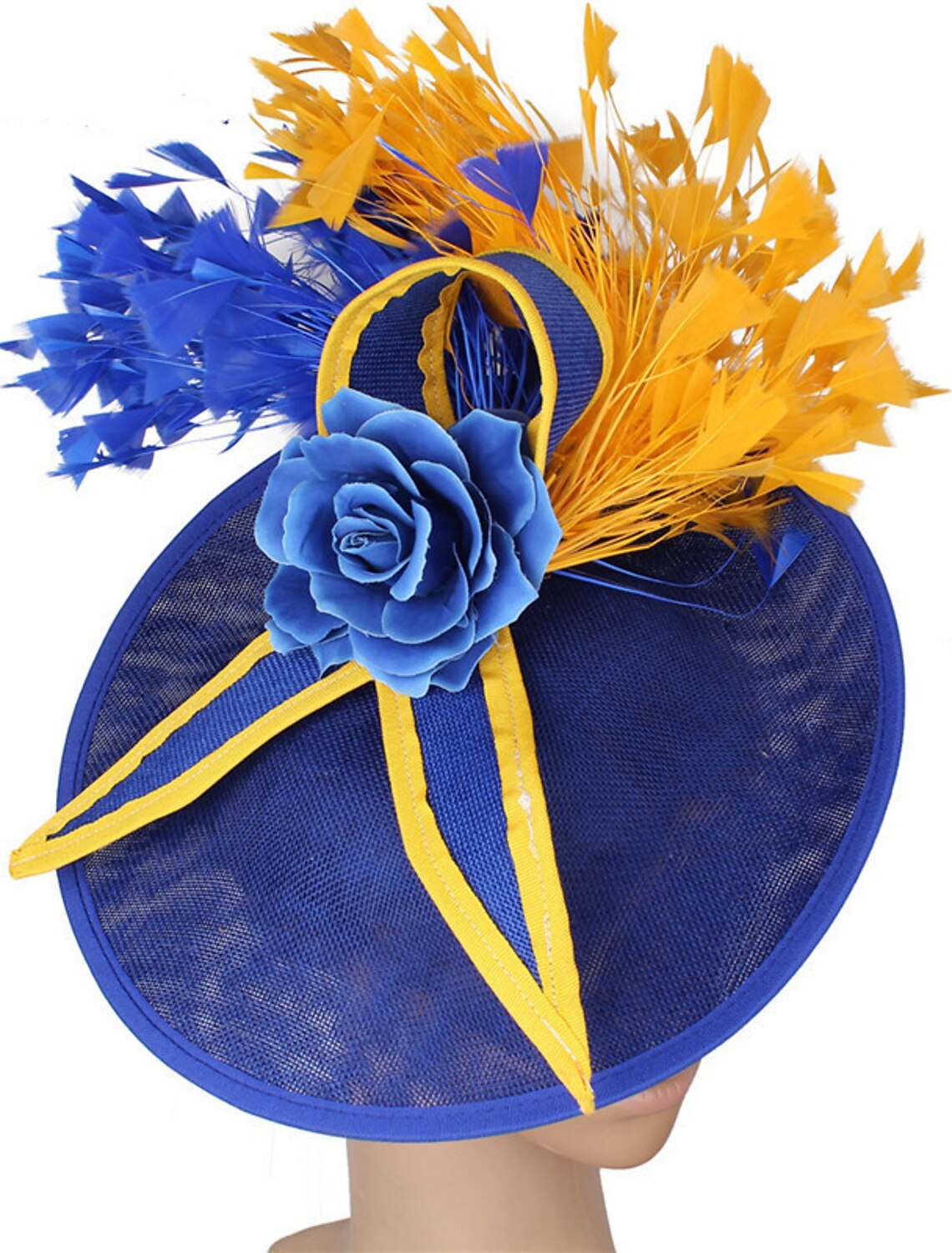 Wholesale Fascinators Sinamay Wedding Kentucky Derby Cocktail Retro Bridal With Feather Floral Headpiece Headwear