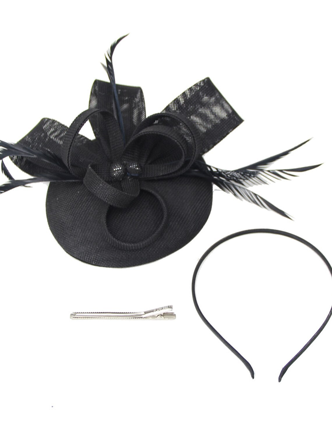 Wholesale Fascinators Kentucky Derby Hat Headwear Polyester / Polyamide Bucket Hat Pillbox Hat Holiday Melbourne Cup Cocktail Royal Astcot With Feather Appliques Headpiece Headwear