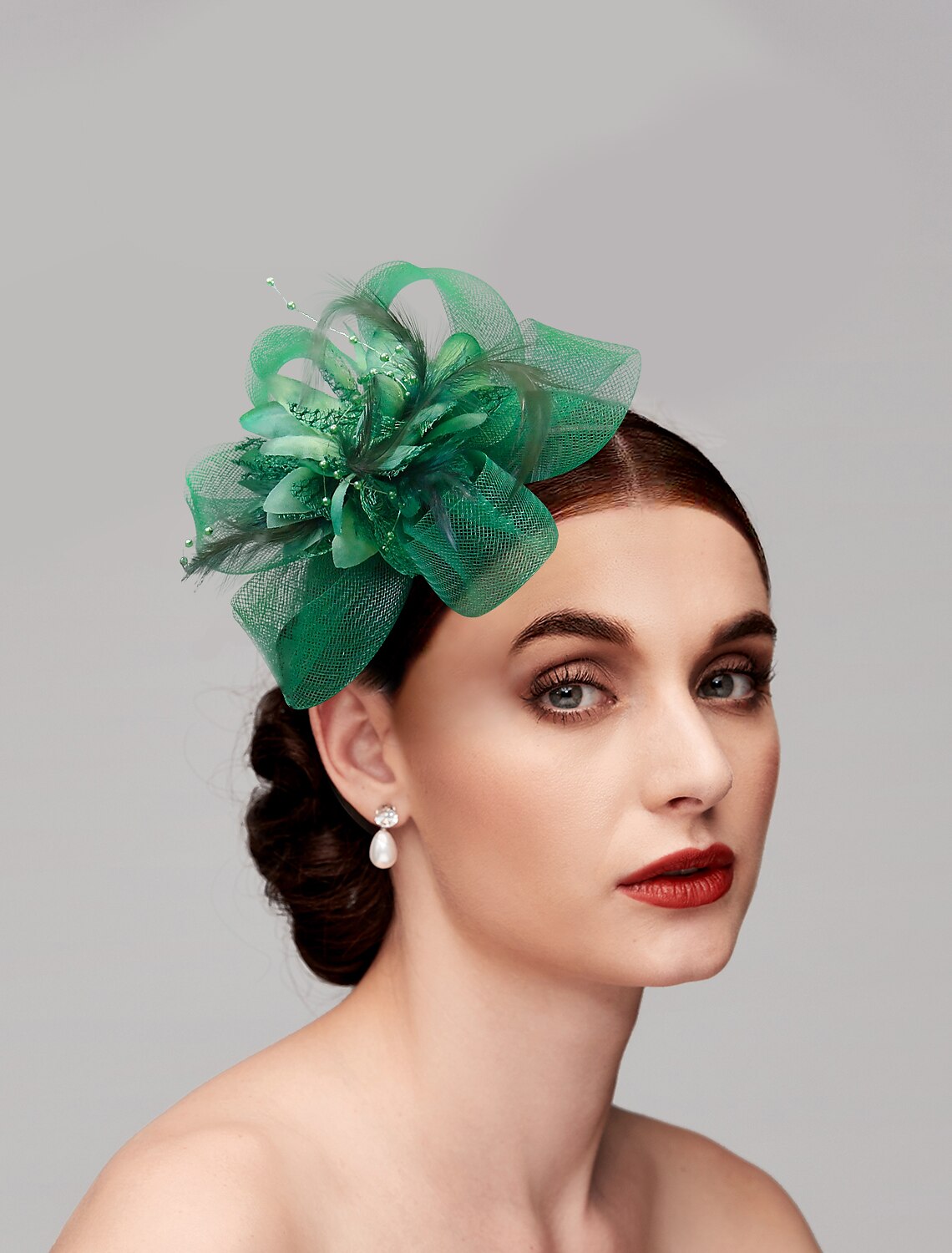 Wholesale Tulle / Feather / Net Headbands / Fascinators / Hats with 1 Piece Wedding / Special Occasion / Tea Party Headpiece