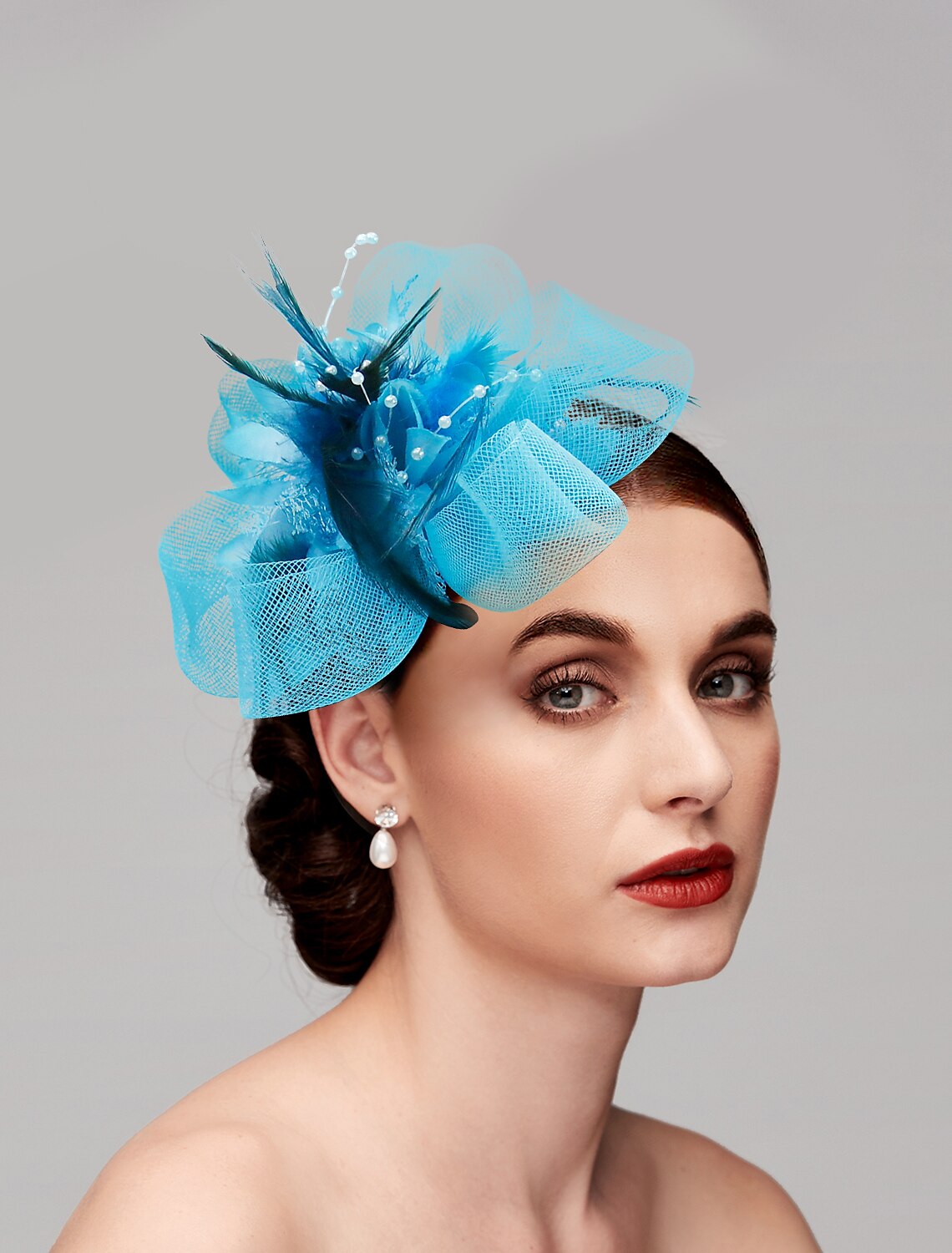 Wholesale Tulle / Feather / Net Headbands / Fascinators / Hats with 1 Piece Wedding / Special Occasion / Tea Party Headpiece