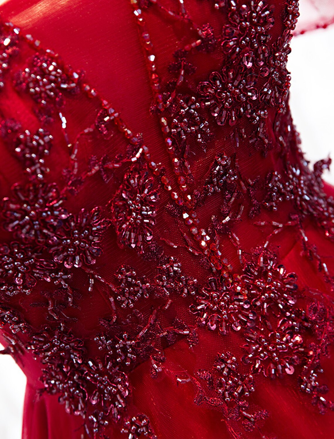 Wholesale A-Line Prom Dresses Luxurious Dress Wedding Guest Formal Evening Floor Length Short Sleeve Spaghetti Strap Tulle with Beading Appliques