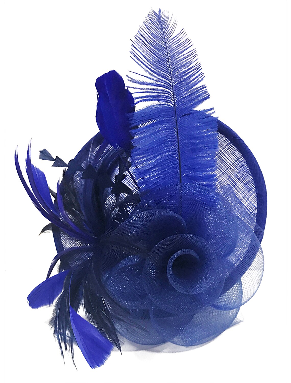 Wholesale Feather / Net Fascinators Kentucky Derby Hat / Flowers / Headwear with Floral 1PC Special Occasion / Horse Race / Ladies Day Headpiece