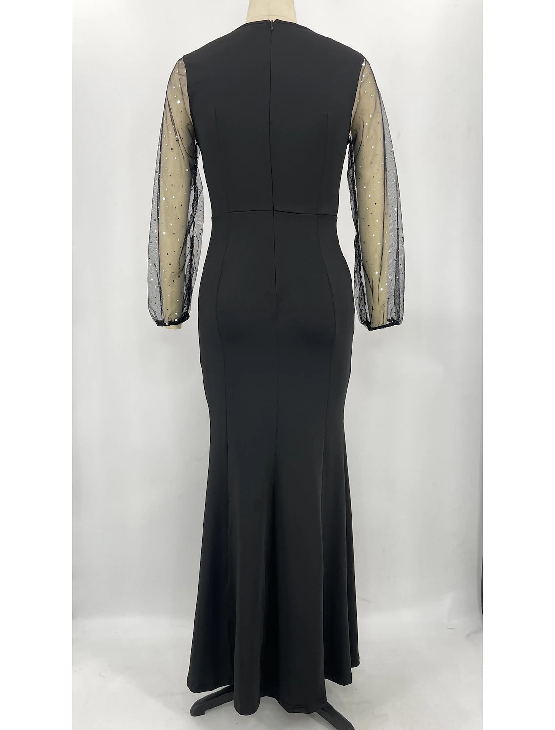 Wholesale Mermaid / Trumpet Party Dresses Sparkle & Shine Dress Formal Wedding Party Floor Length Long Sleeve Jewel Neck Spandex with Rhinestone Crystals