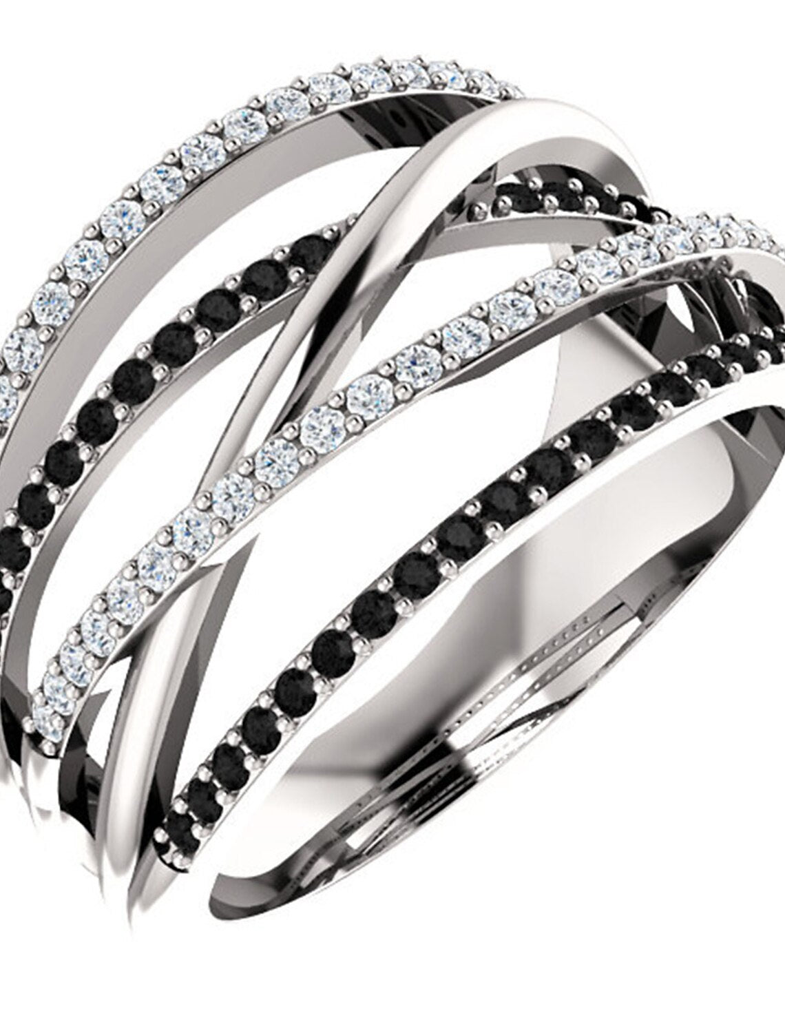 Wholesale Couple Rings Wedding Fancy Black White Alloy Drop Elegant Cute Stylish