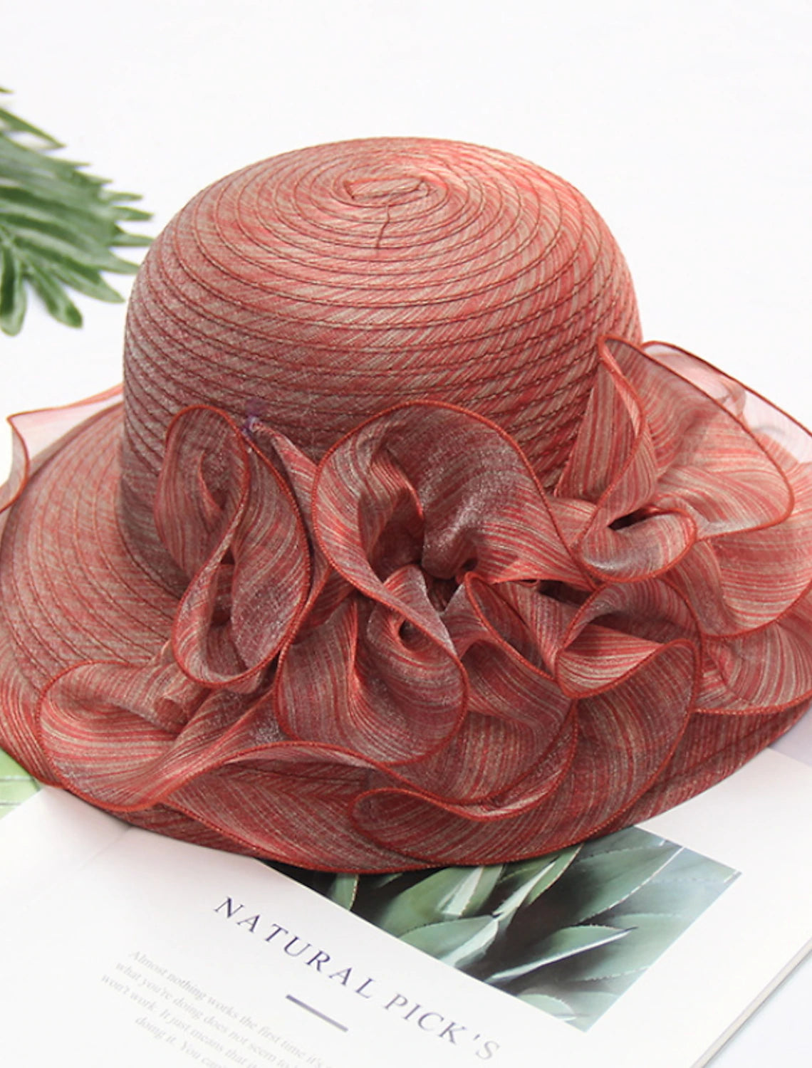 Wholesale Hats Net Sun Hat Casual Holiday Valentine's Day Valentine Melbourne Cup Fashion With Flower Headpiece Headwear