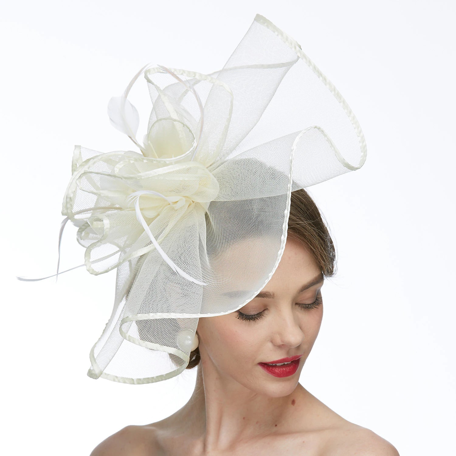 Wholesale Net Kentucky Derby Hat / Fascinators / Hats with 1 Piece Wedding / Special Occasion / Tea Party Headpiece