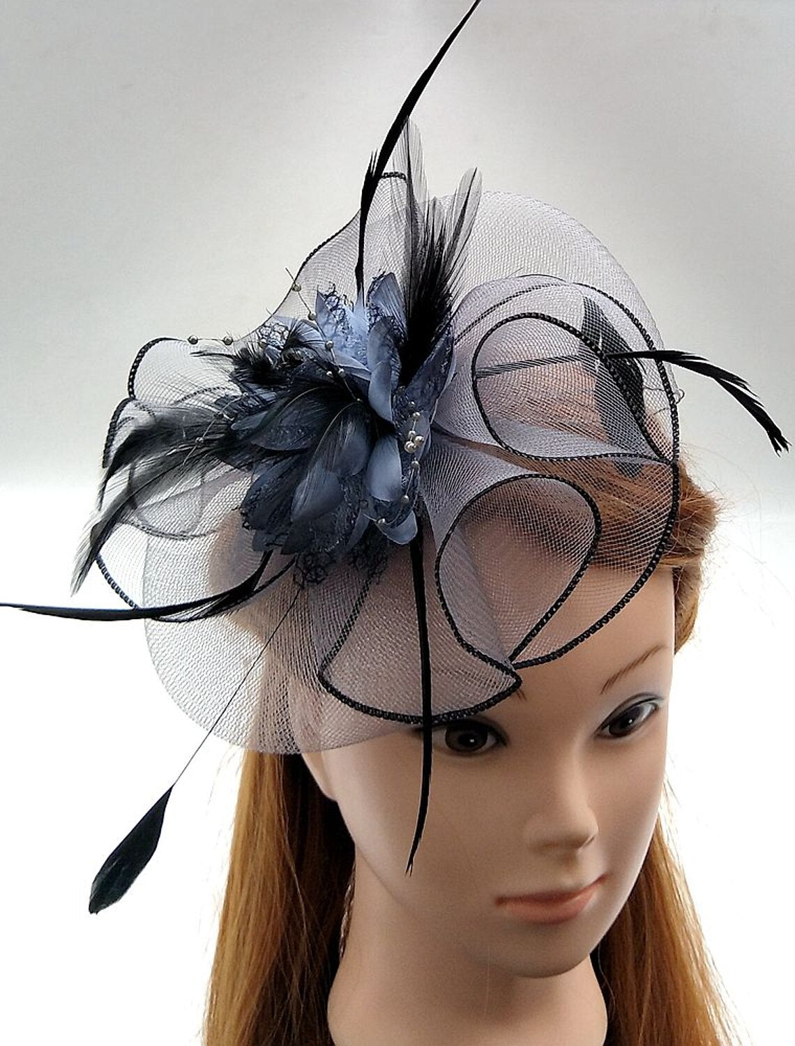Wholesale Tulle / Feather / Net Fascinators Kentucky Derby Hat/ Headwear with Floral 1PC Wedding / Special Occasion / Horse Race Headpiece
