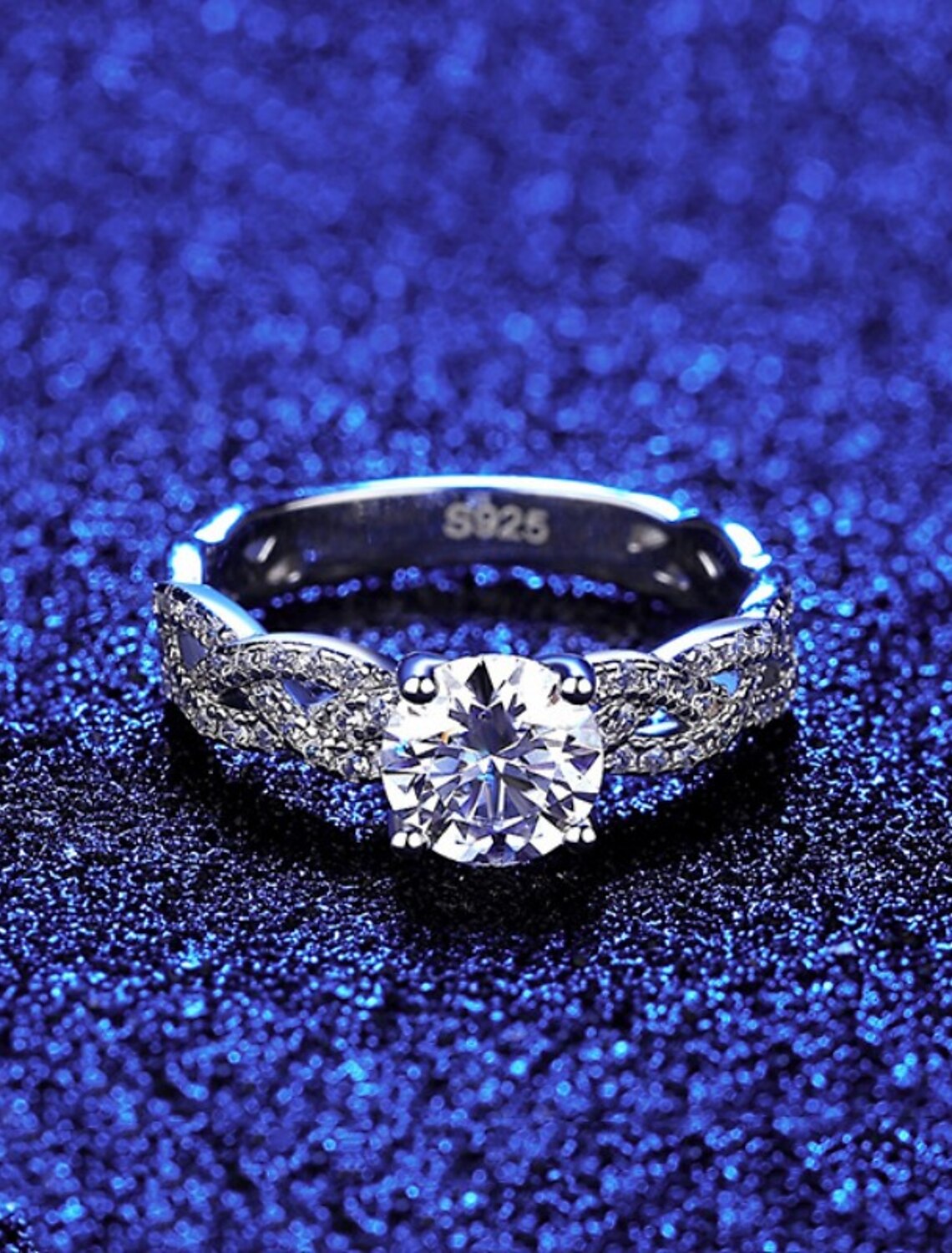 Wholesale Wedding Ring Wedding Classic Silver S925 Sterling Silver Precious Stylish Simple 1PC Moissanite