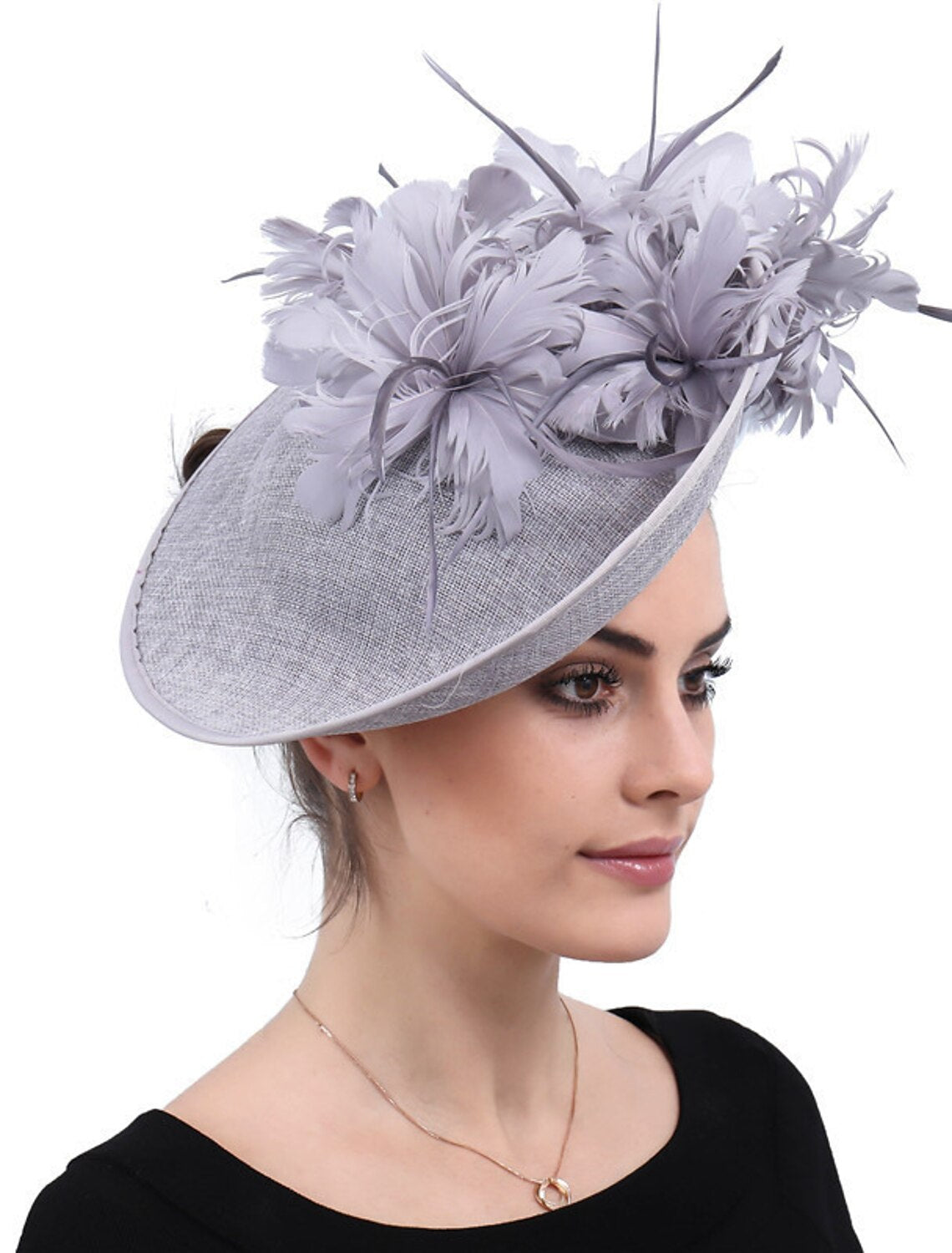 Wholesale Fascinators Sinamay Fall Wedding Tea Party Kentucky Derby Horse Race Ladies Day Vintage Fashion Wedding With Feather Headpiece Headwear