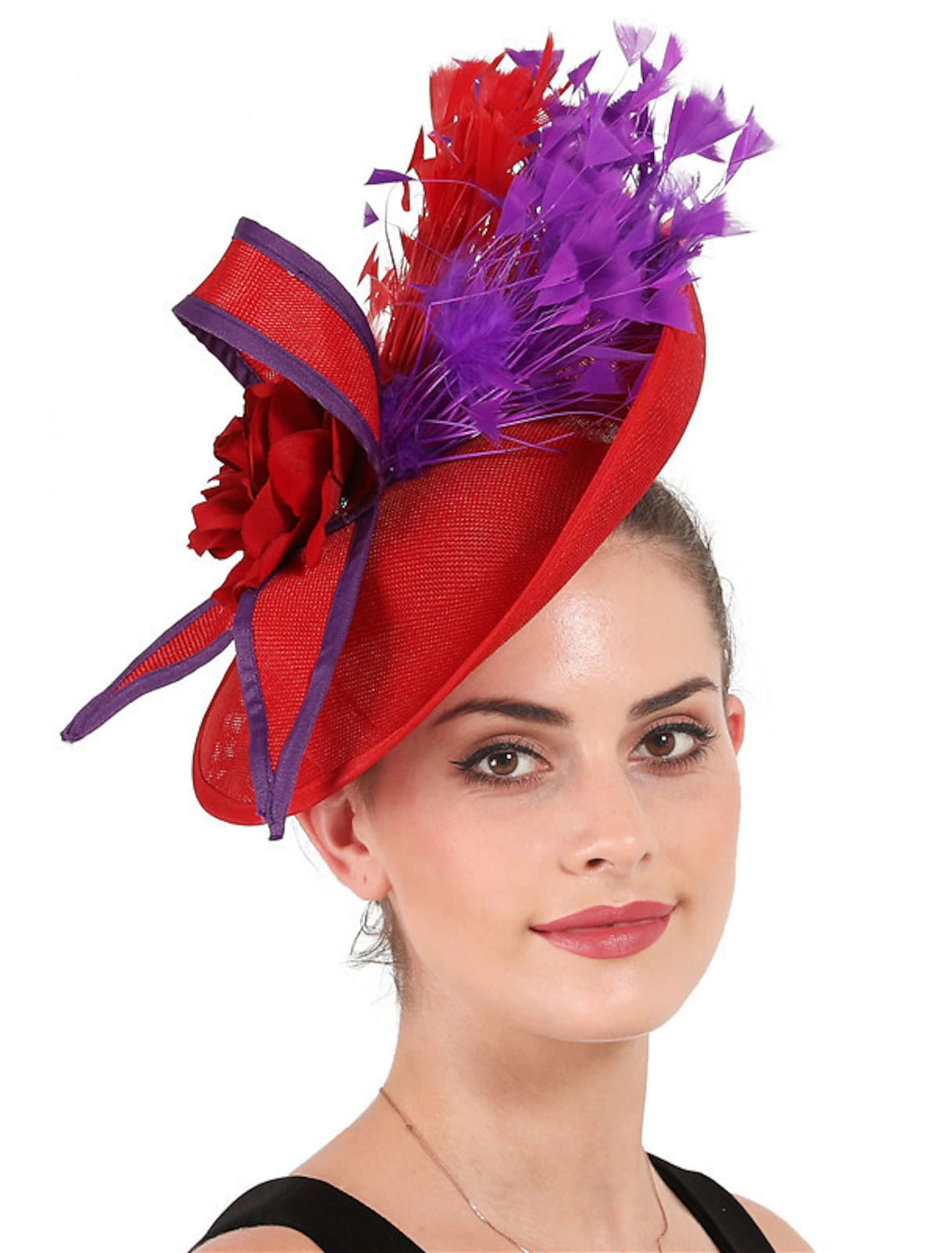 Wholesale Fascinators Sinamay Wedding Kentucky Derby Cocktail Retro Bridal With Feather Floral Headpiece Headwear