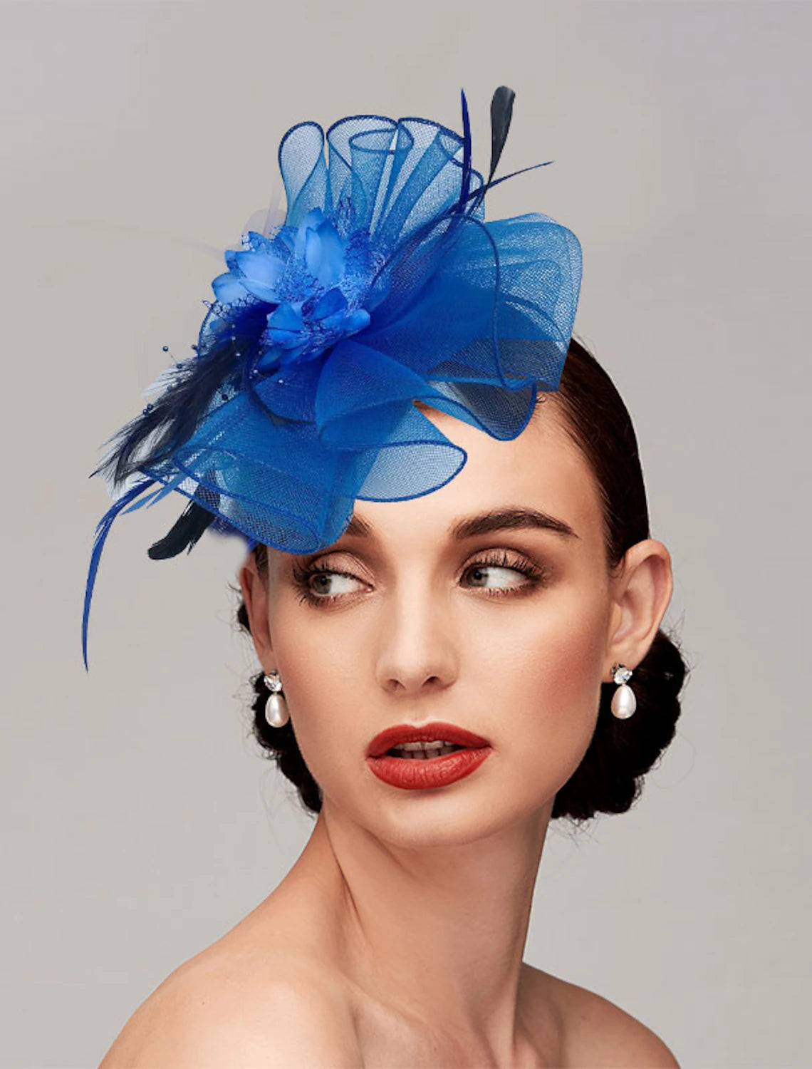 Wholesale Feather / Net Headbands / Fascinators Kentucky Derby Hat with 1 Piece Wedding / Party / Evening / Tea Party Headpiece