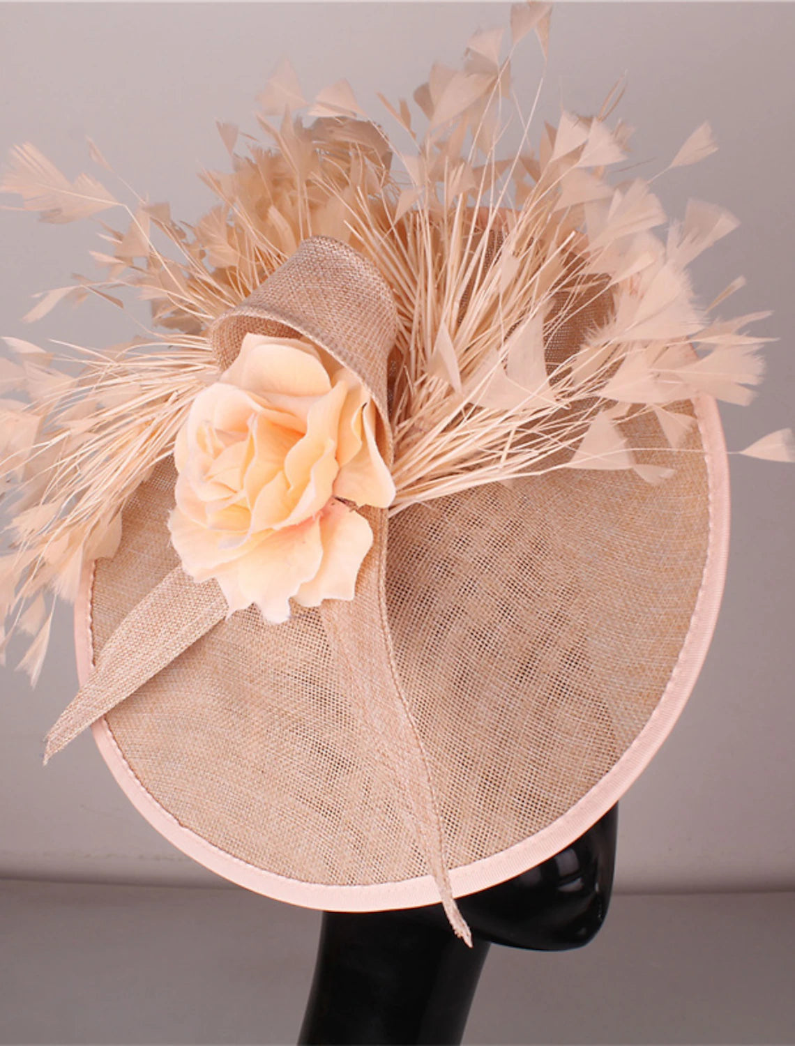 Wholesale Fascinators Sinamay Wedding Kentucky Derby Cocktail Retro Bridal With Feather Floral Headpiece Headwear